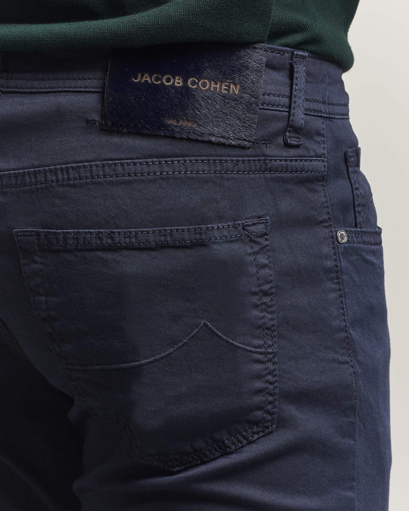 Uomini | Pantaloni | Jacob Cohën | Bard Garment Dyed Gabardine Trousers Navy Blue