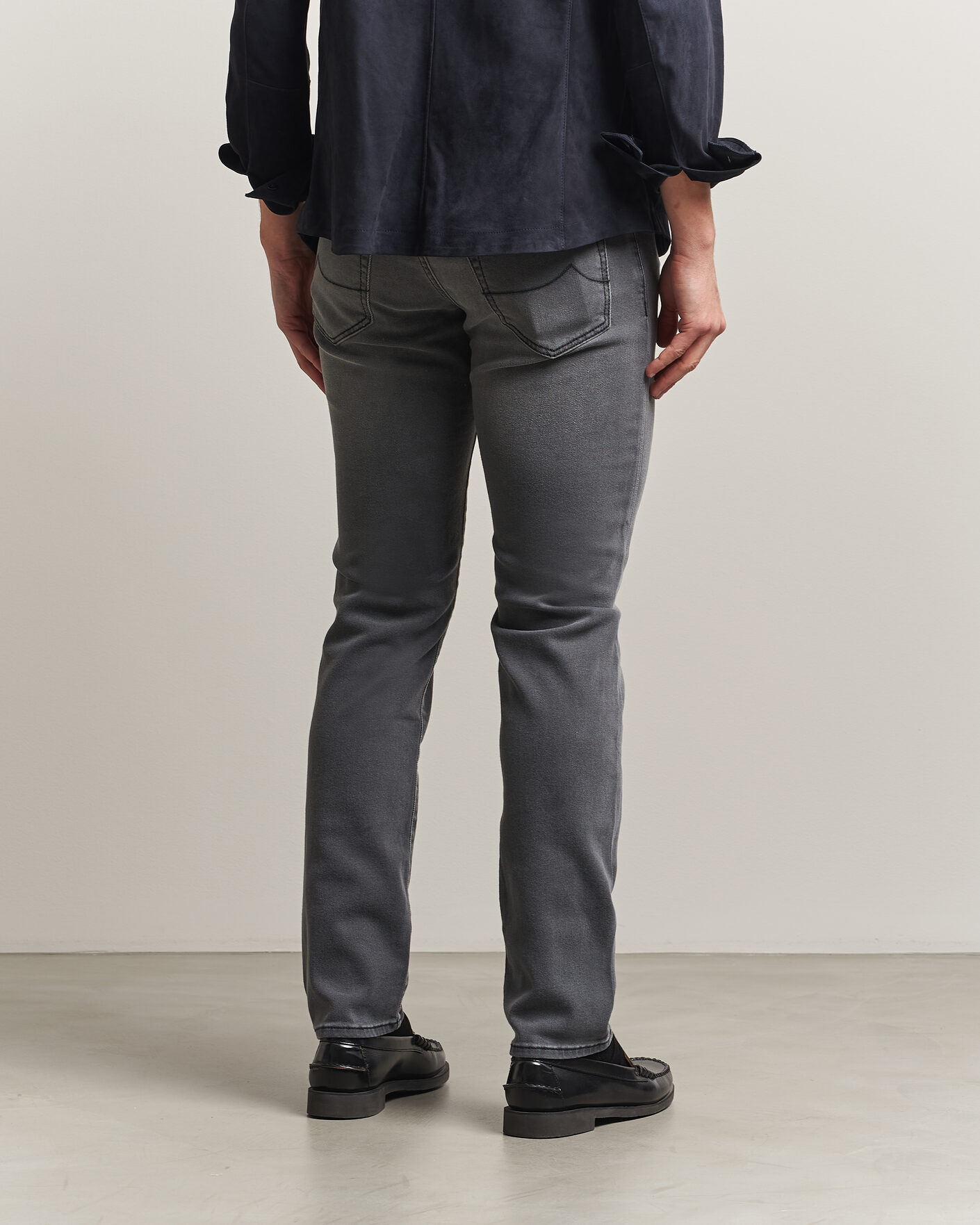 Uomini | Jeans | Jacob Cohën | Nick Slim Fit Power Stretch Jeans Light Black Wash