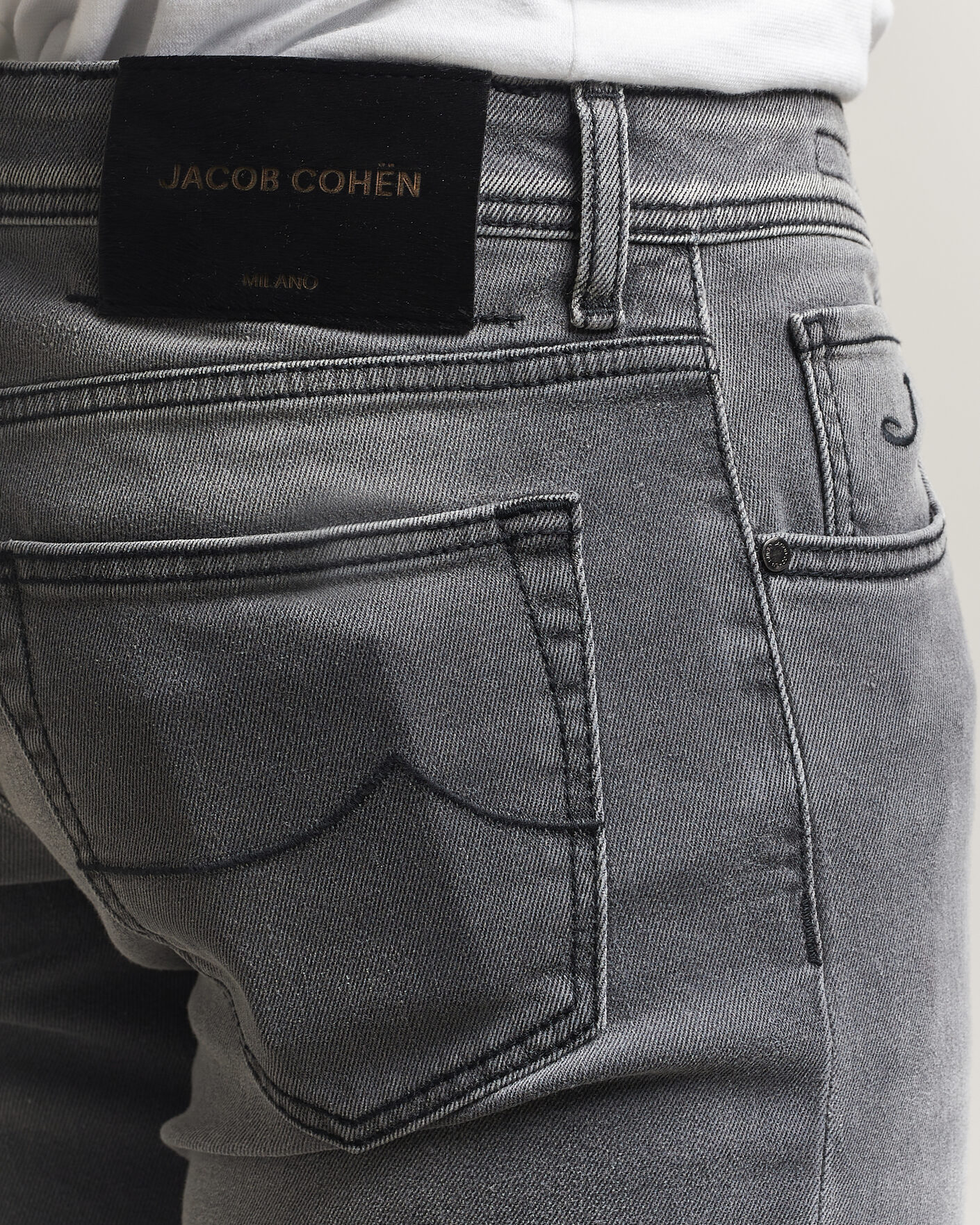Uomini | Jeans | Jacob Cohën | Nick Slim Fit Power Stretch Jeans Light Black Wash