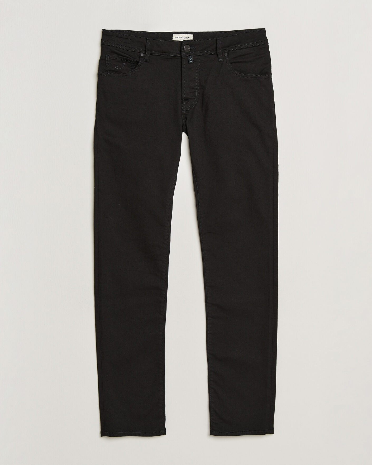 Uomini | Pantaloni | Jacob Cohën | Nick Slim Fit Stretch Stay Black Jeans Rinse Wash