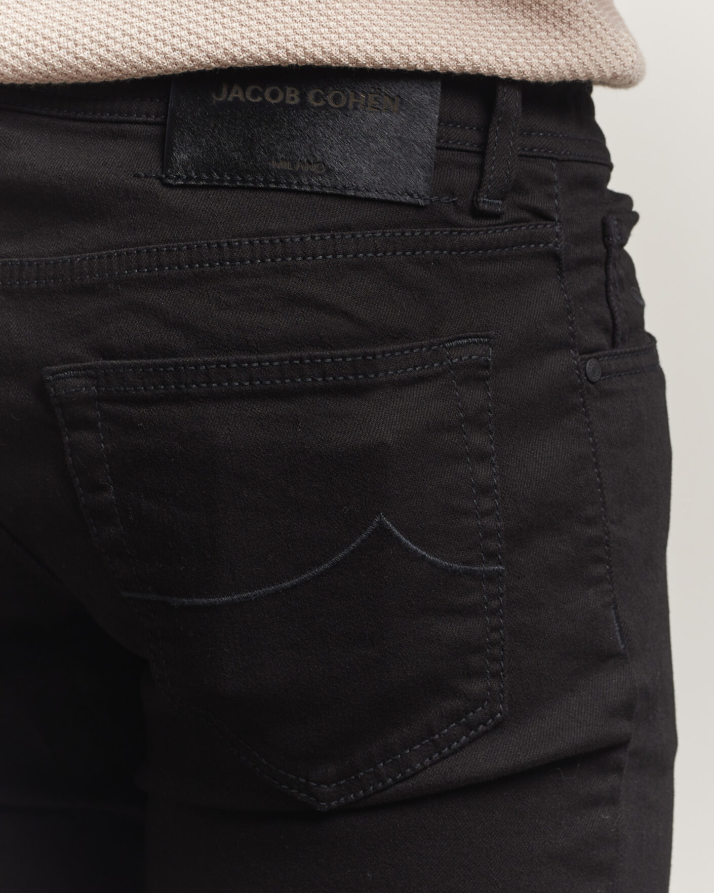 Uomini | Pantaloni | Jacob Cohën | Nick Slim Fit Stretch Stay Black Jeans Rinse Wash