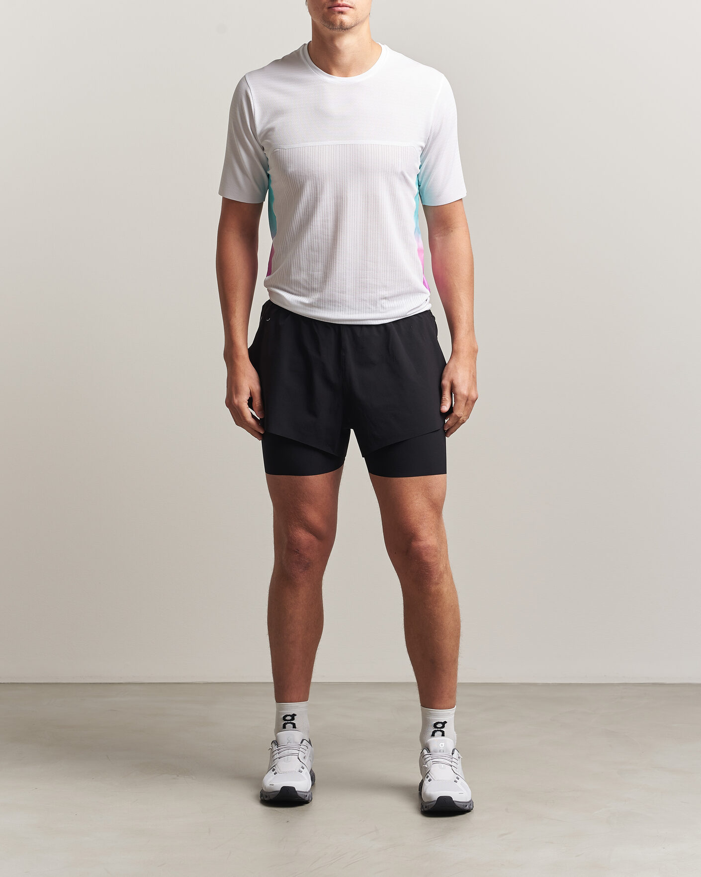 Uomini | T-shirt | SOAR Running | Hot Weather Tee White/Blue