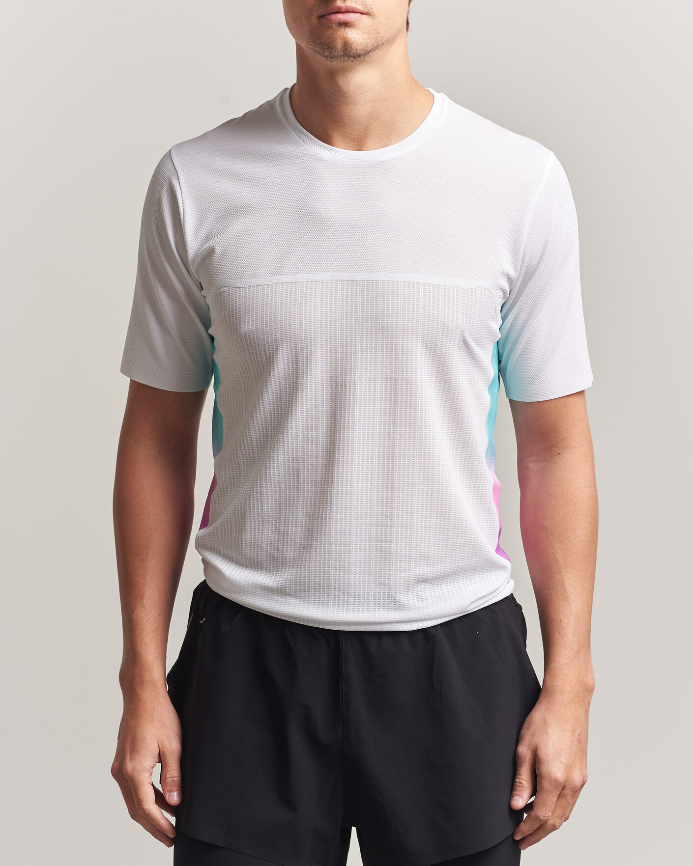 Uomini | T-shirt | SOAR Running | Hot Weather Tee White/Blue