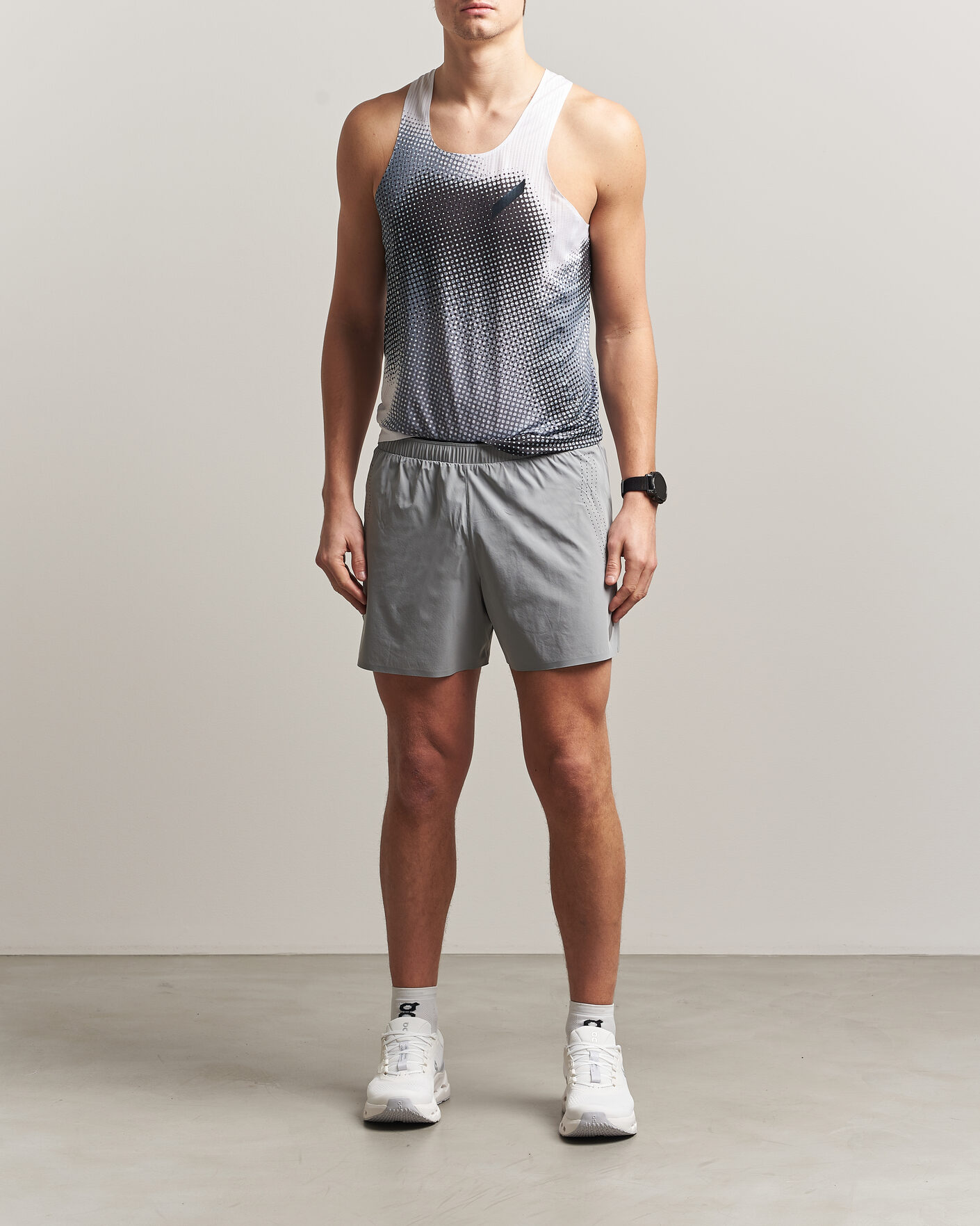 Uomini | T-shirt | SOAR Running | Race Vest Black/White