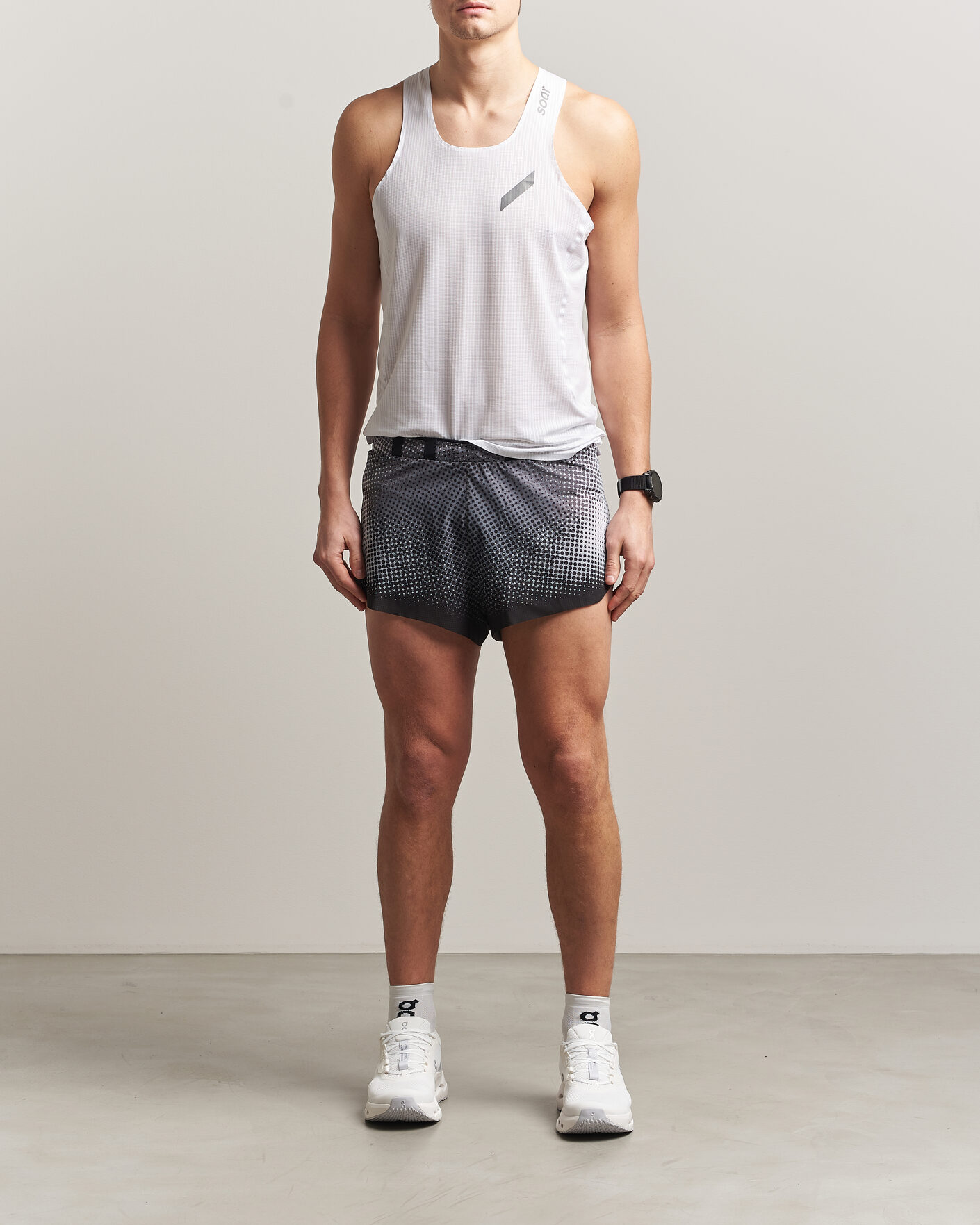 Uomini | T-shirt | SOAR Running | Race Vest White