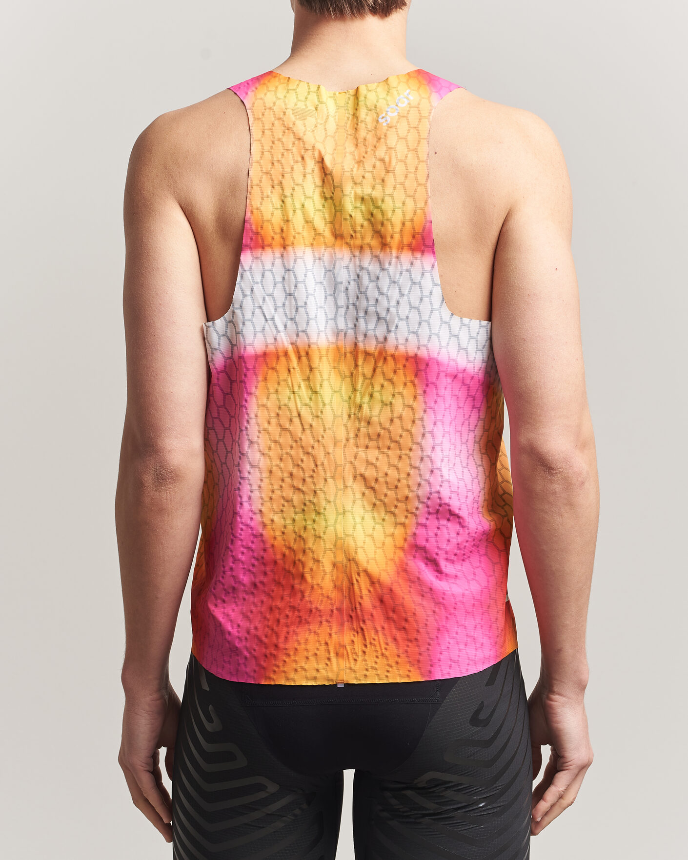 Uomini | T-shirt | SOAR Running | Graphene Race Vest Red/Orange