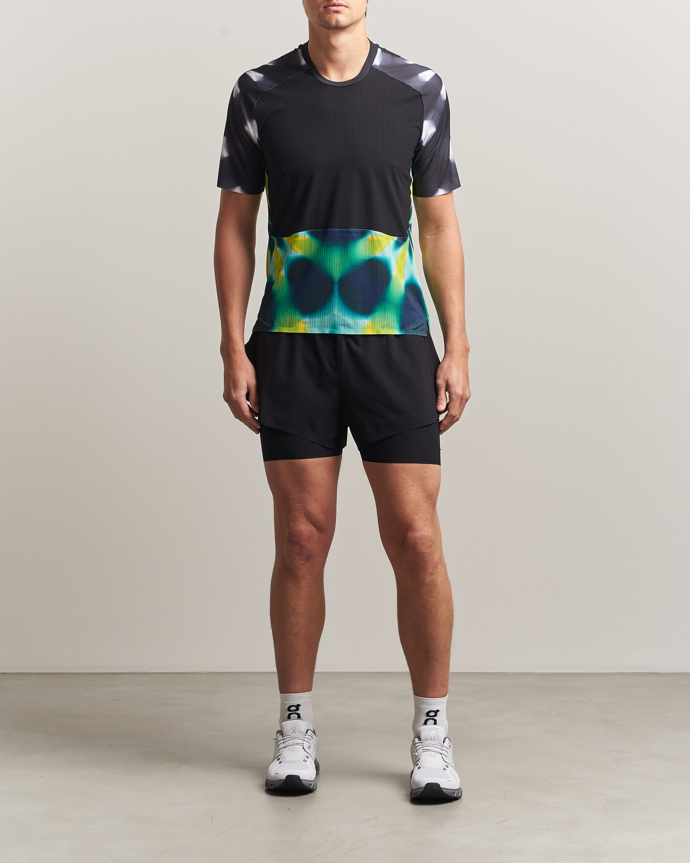 Uomini | T-shirt | SOAR Running | Trail Race Top Black/Fade Grey