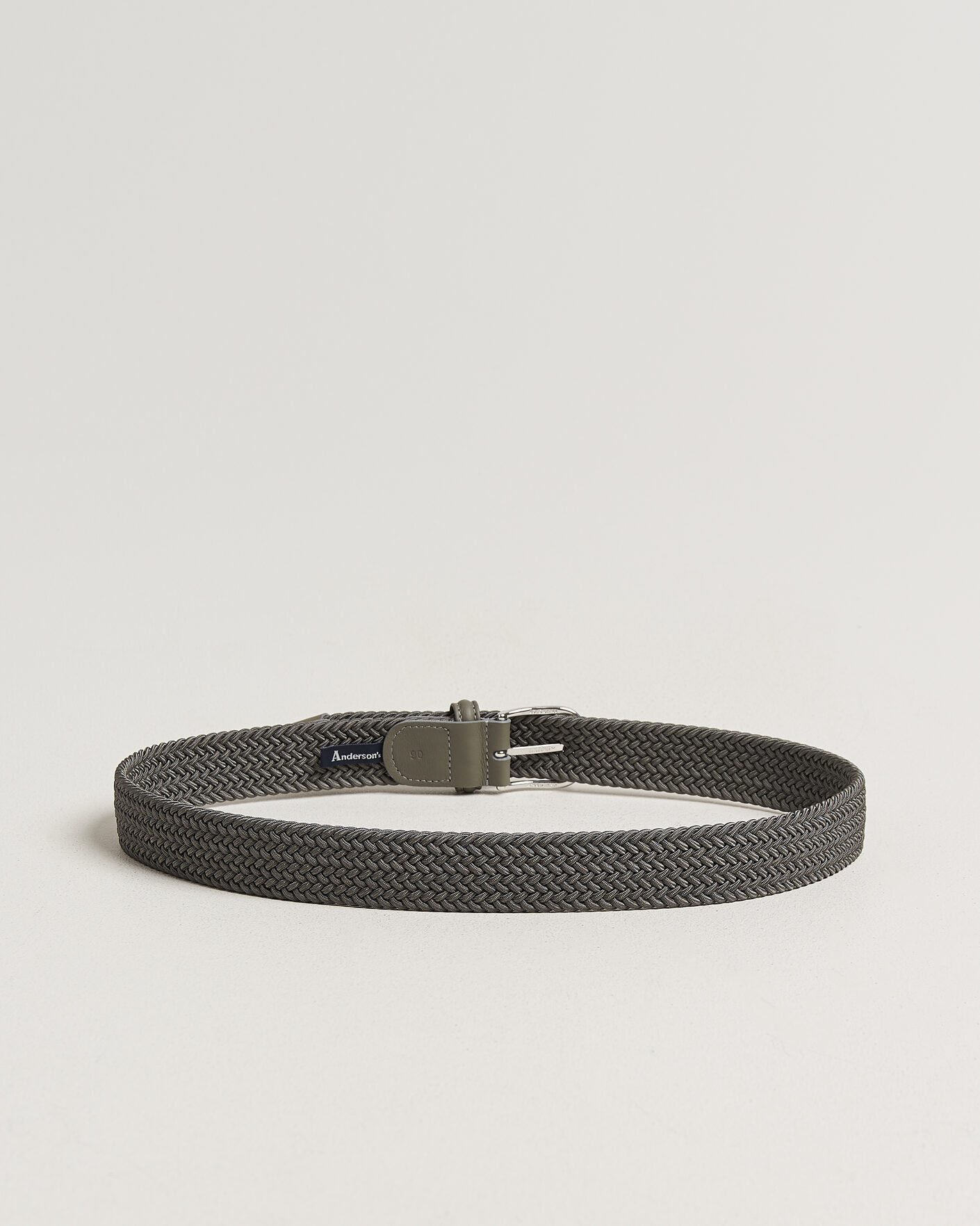 Uomini | Cinture | Anderson's | Stretch Woven 3,5cm Belt Grey