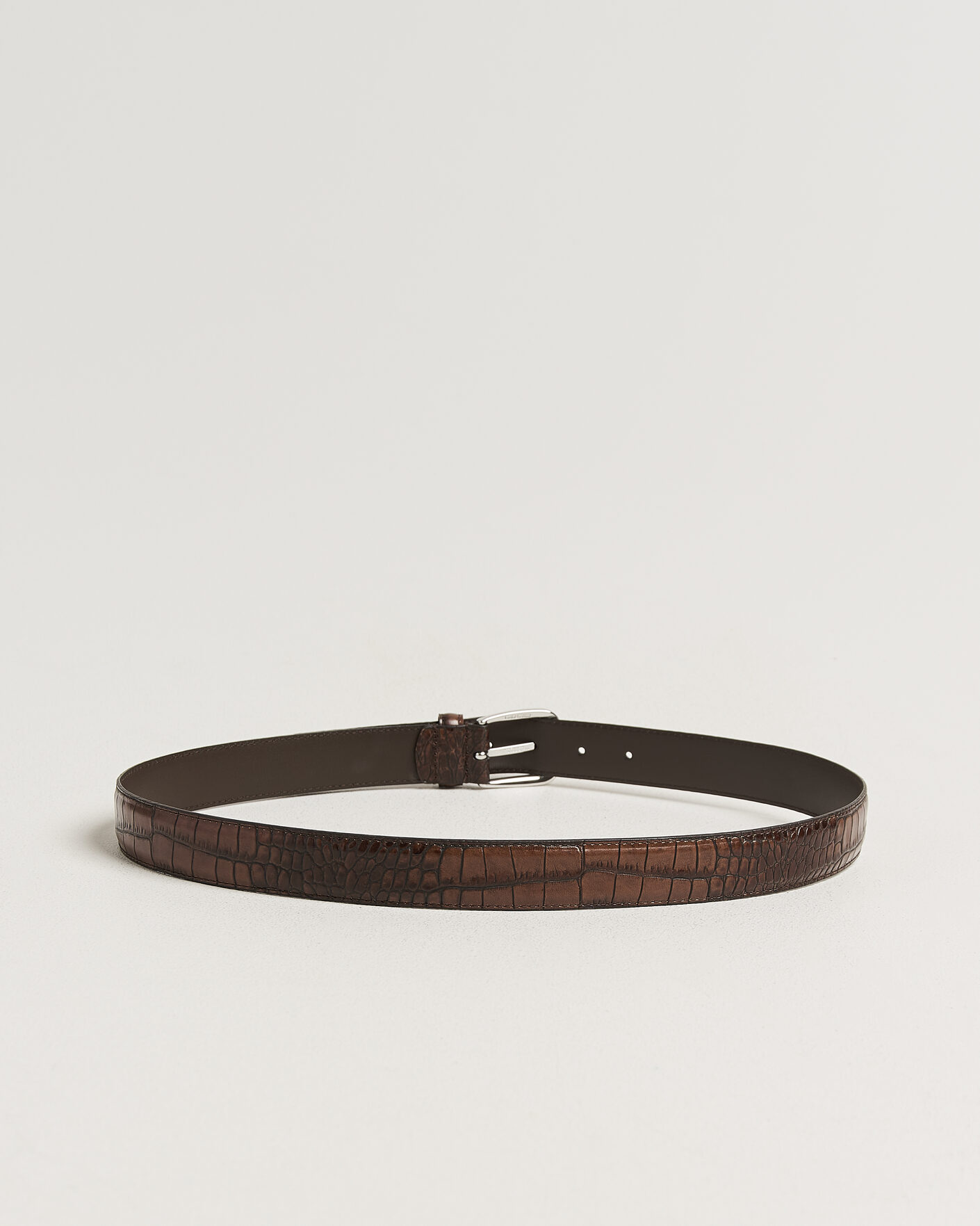 Uomini | Cinture | Anderson's | Embossed Western Leather Belt Tan