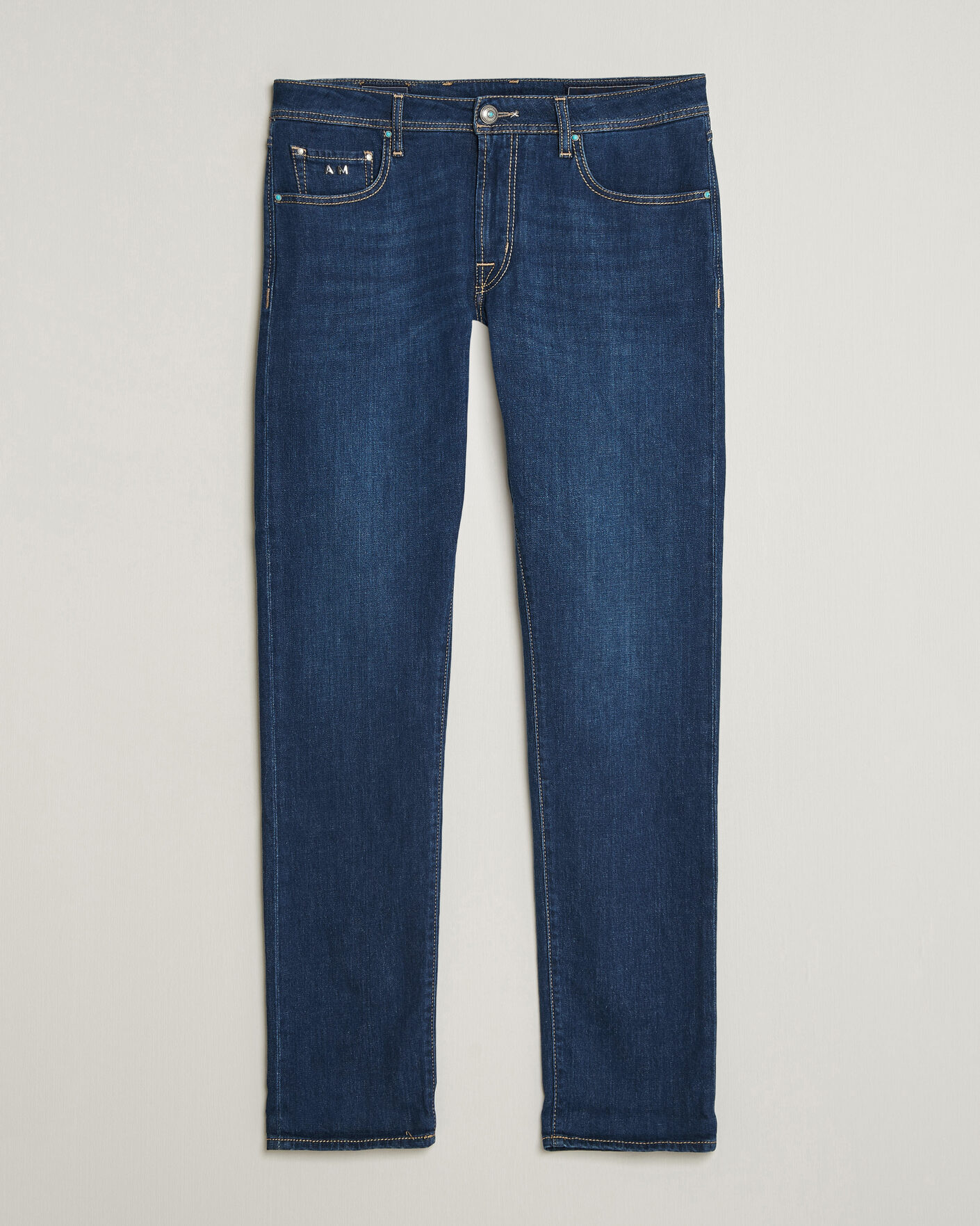 Uomini | Pantaloni | Tramarossa | Michelangelo Western Badge Stretch Jeans Mid Blue
