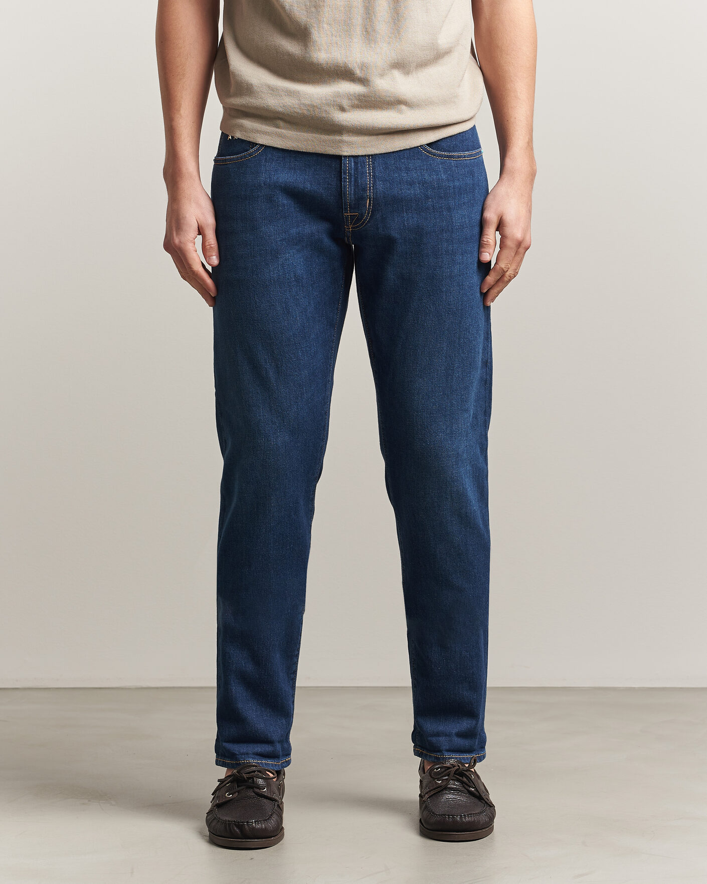 Uomini | Pantaloni | Tramarossa | Michelangelo Western Badge Stretch Jeans Mid Blue
