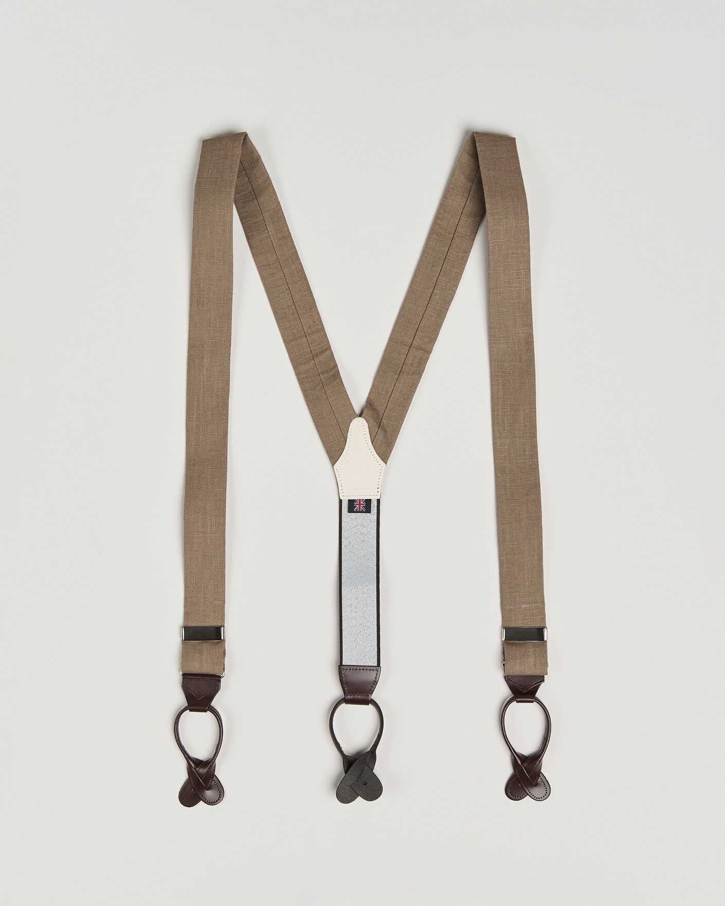 Uomini | Bretelle | Albert Thurston | Linen Braces Acorn Brown
