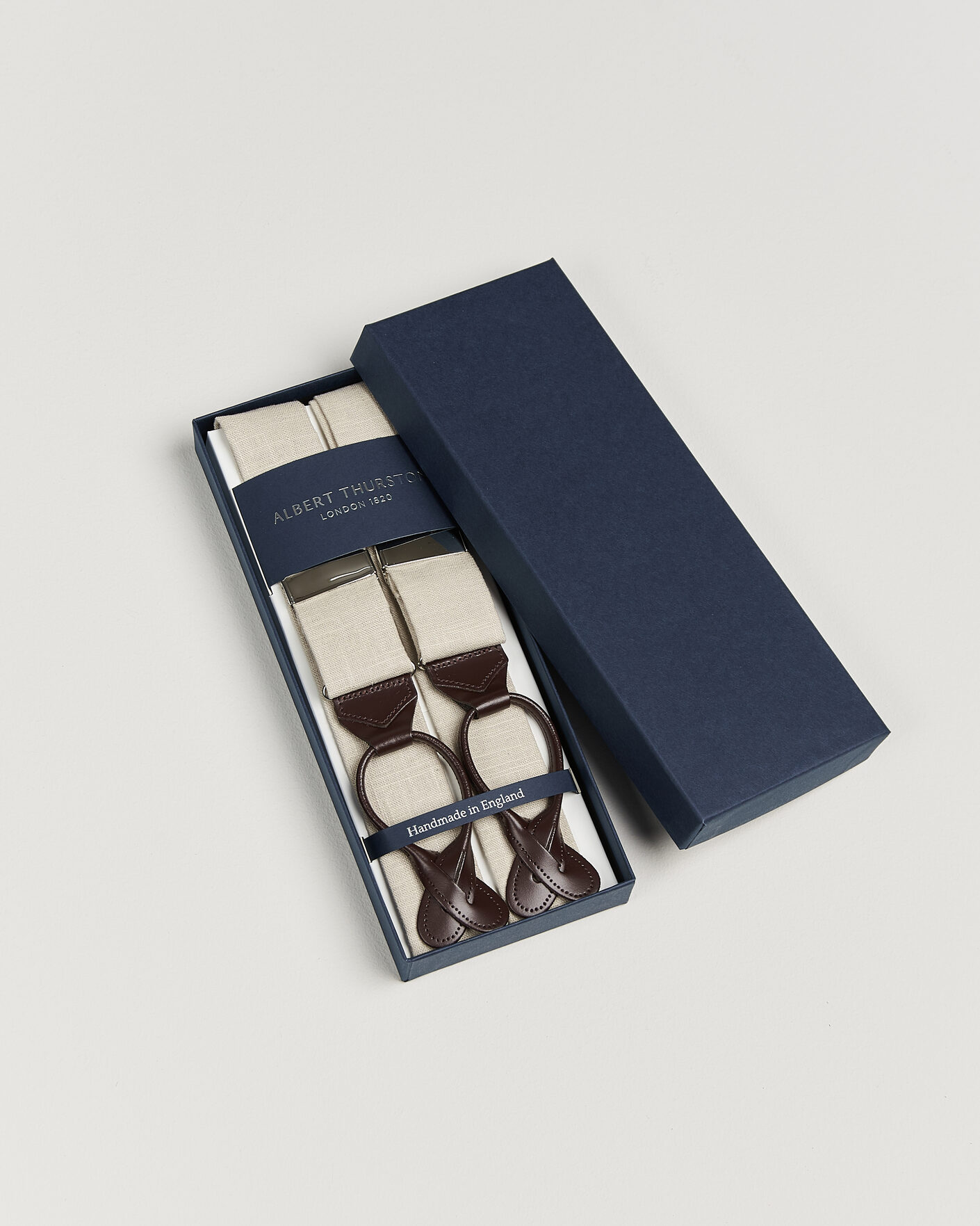 Uomini | Bretelle | Albert Thurston | Linen Braces Natural