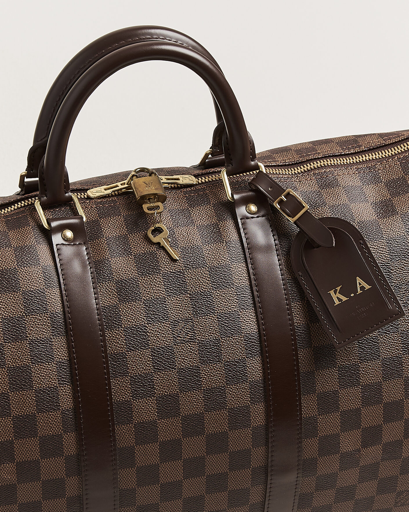 Uomini | Pre-Owned & Vintage Bags | Louis Vuitton Pre-Owned | Keepall 50 Damier Ebene