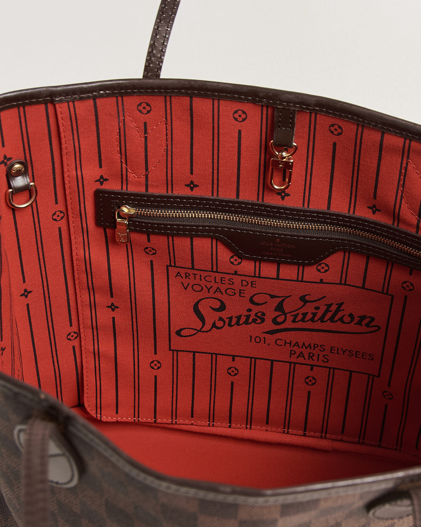 Uomini | Pre-Owned & Vintage Bags | Louis Vuitton Pre-Owned | Neverfull MM Damier Ebene