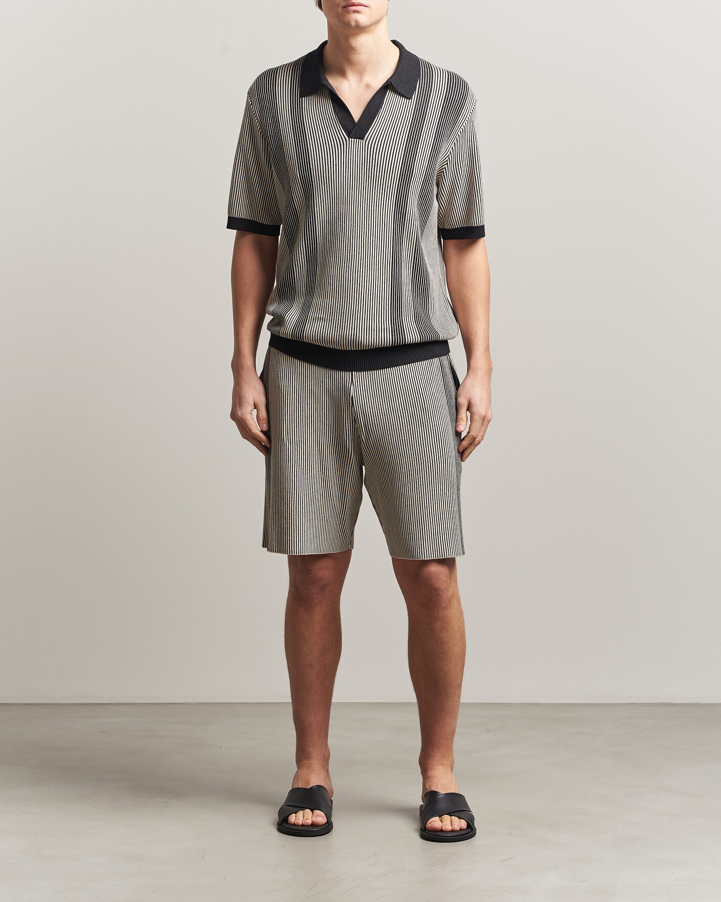 Uomini | Polo | J.Lindeberg | Sal Knitted Polo Moonbeam