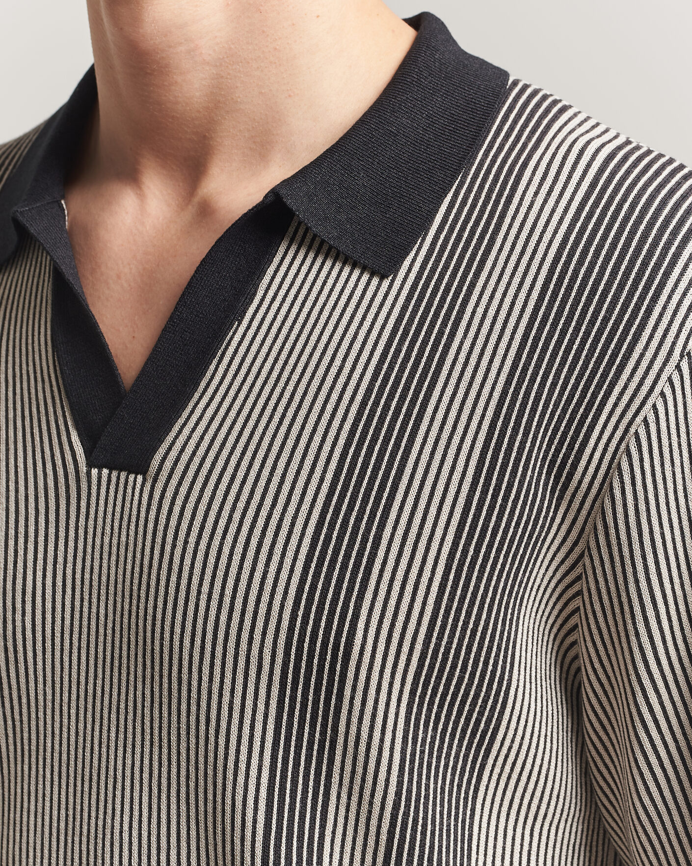 Uomini | Polo | J.Lindeberg | Sal Knitted Polo Moonbeam