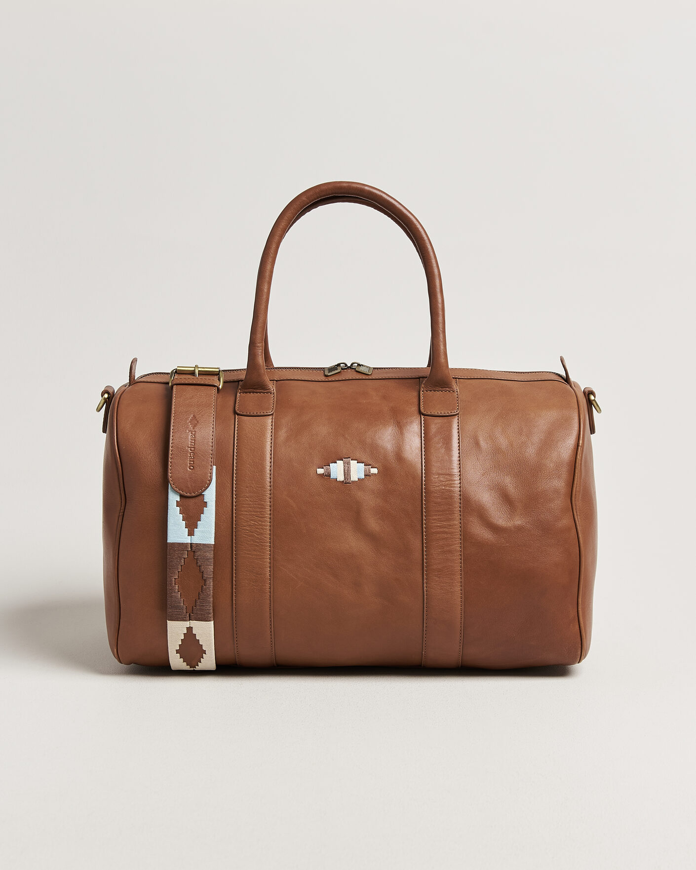 Uomini | Borse | Pampeano | Varon Small Leather Weekend Bag Tan