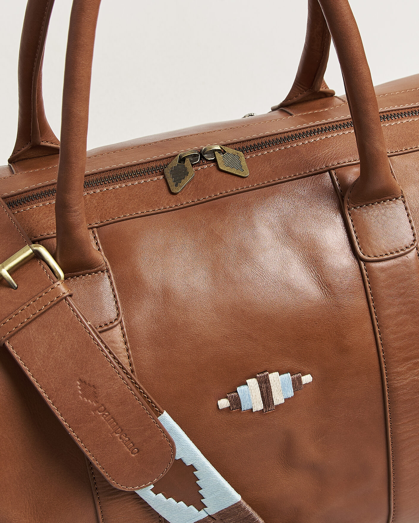 Uomini | Borse | Pampeano | Varon Small Leather Weekend Bag Tan