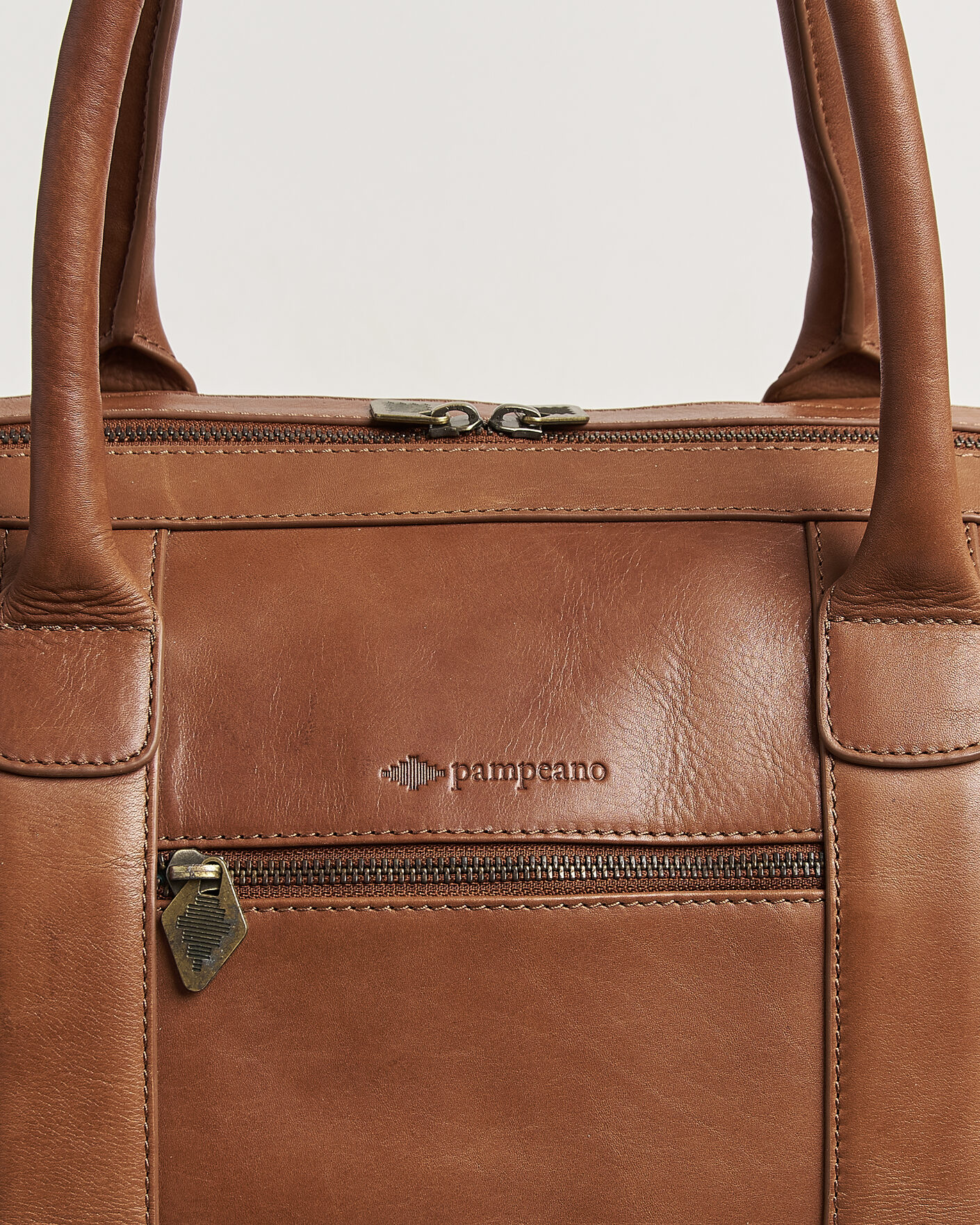 Uomini | Borse | Pampeano | Varon Small Leather Weekend Bag Tan
