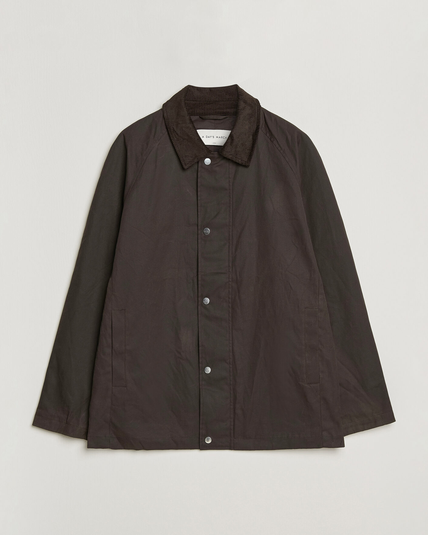 Uomini | Giacche | A Day's March | Limestone Waxed Jacket Dark Brown