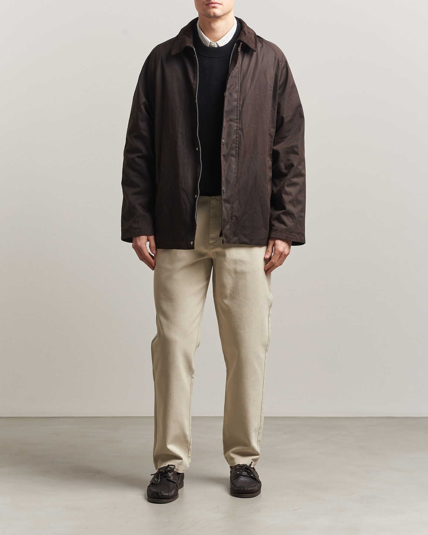 Uomini | Giacche | A Day's March | Limestone Waxed Jacket Dark Brown