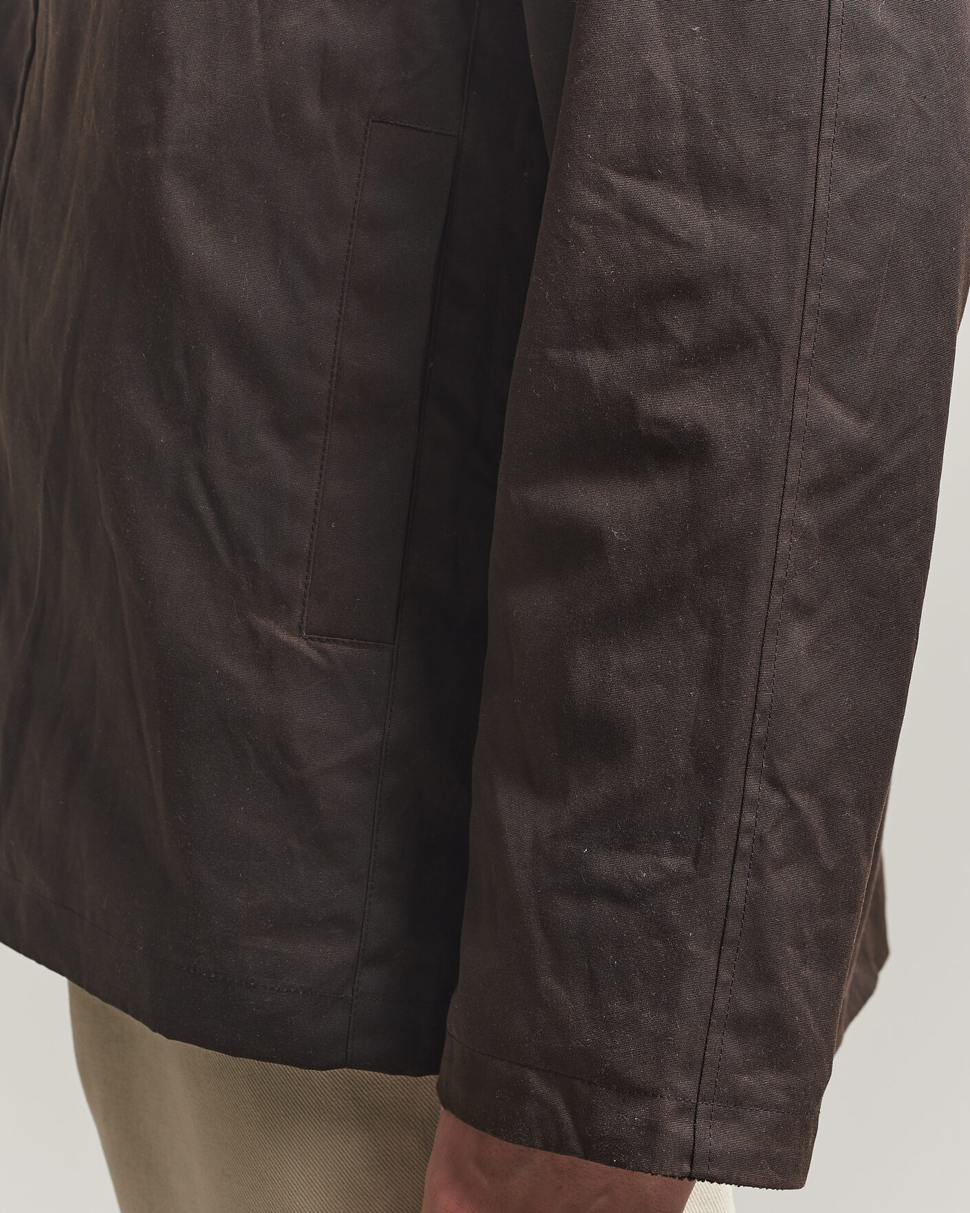 Uomini | Giacche | A Day's March | Limestone Waxed Jacket Dark Brown