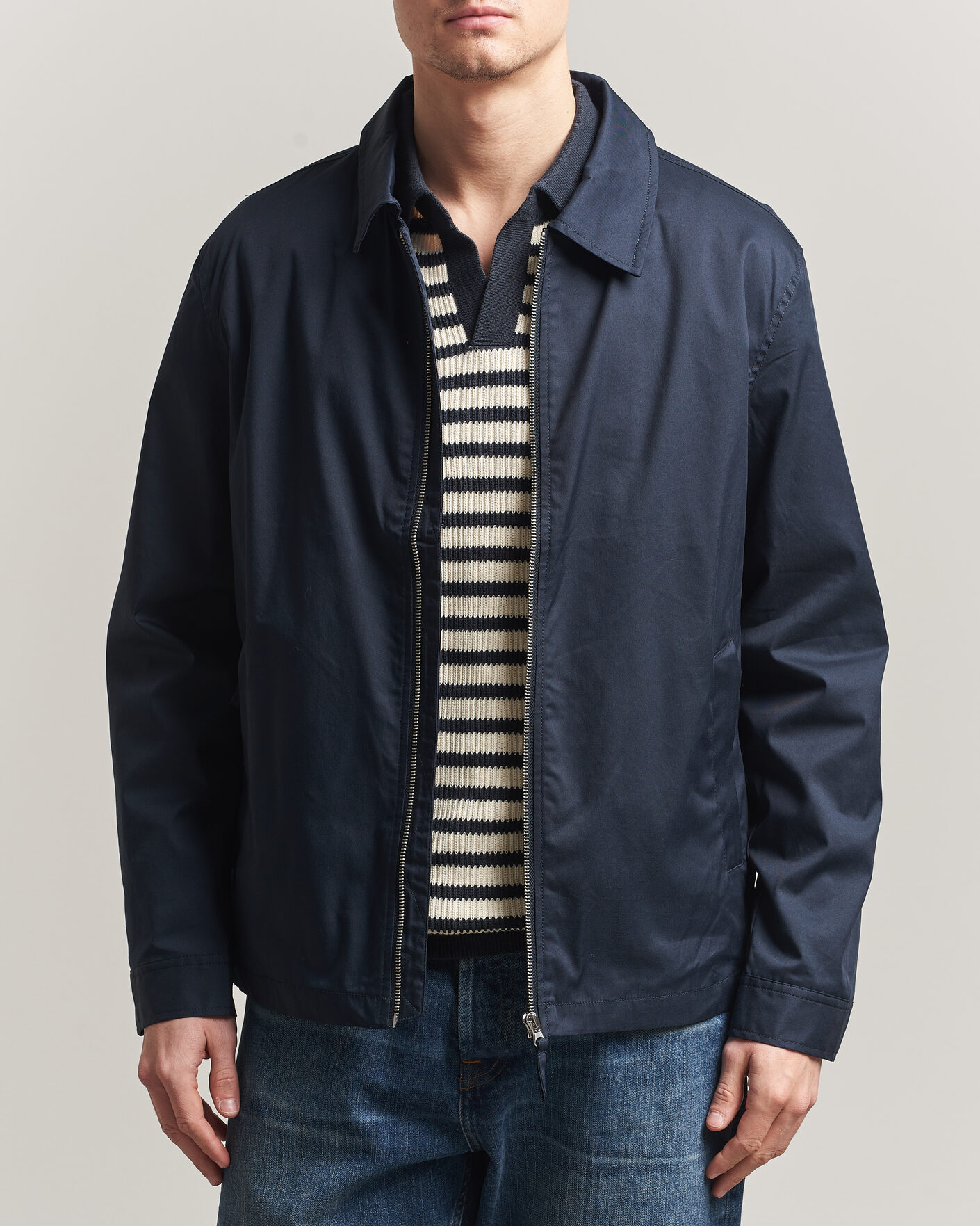 Uomini | Giacche | A Day's March | Garland Cotton Jacket Navy