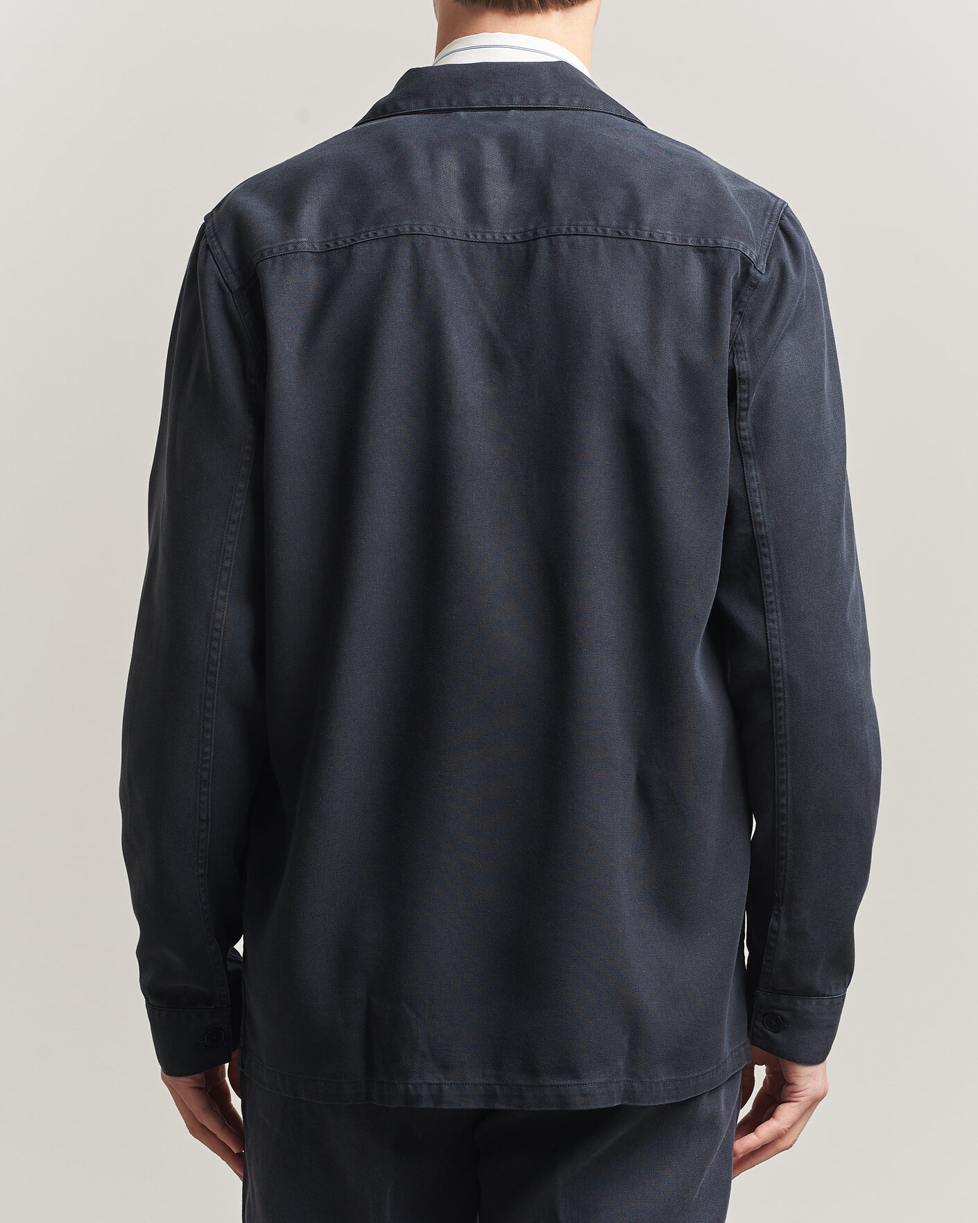 Uomini | Camicie | A Day's March | Banagher Lyocell Overshirt Navy