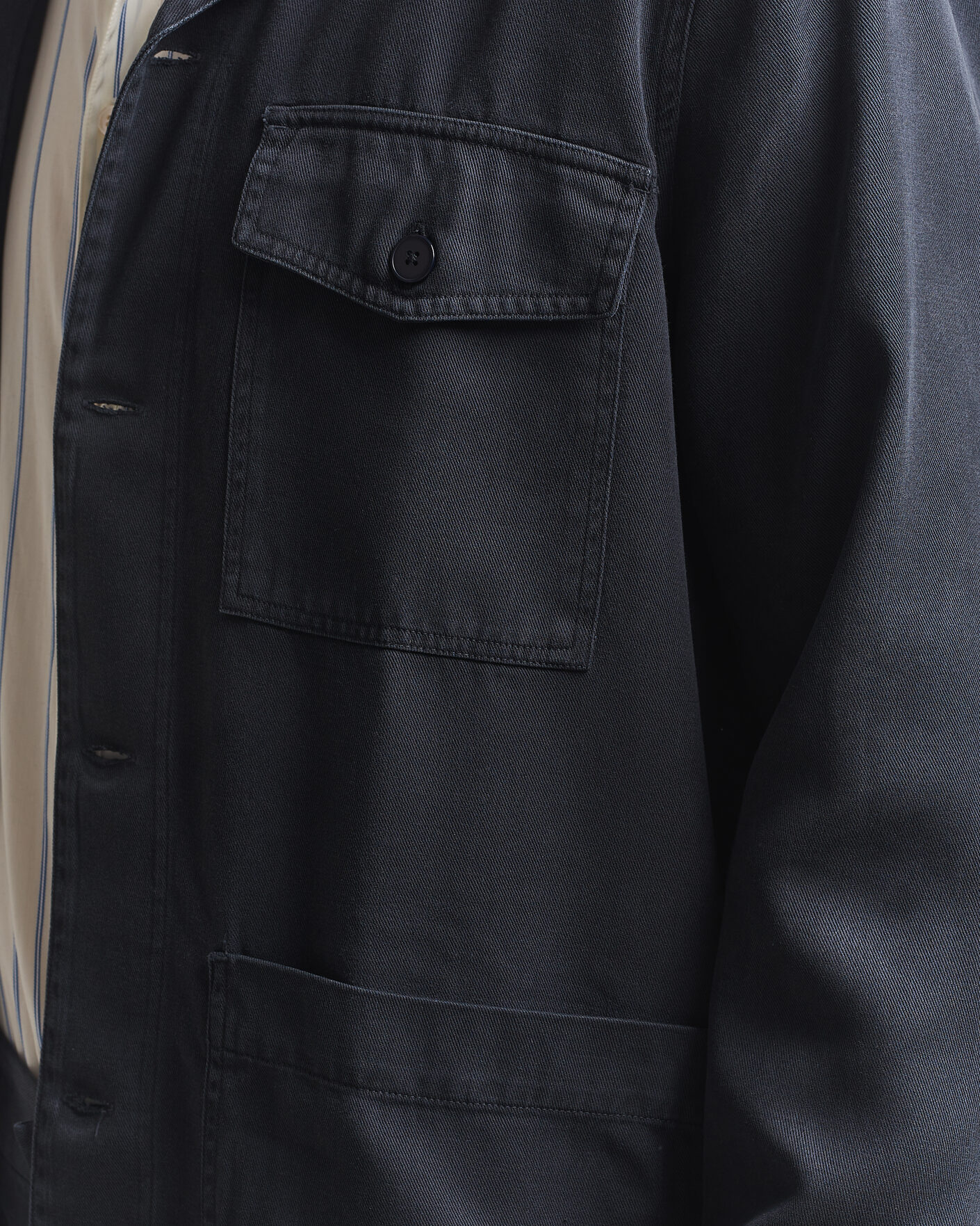 Uomini | Camicie | A Day's March | Banagher Lyocell Overshirt Navy