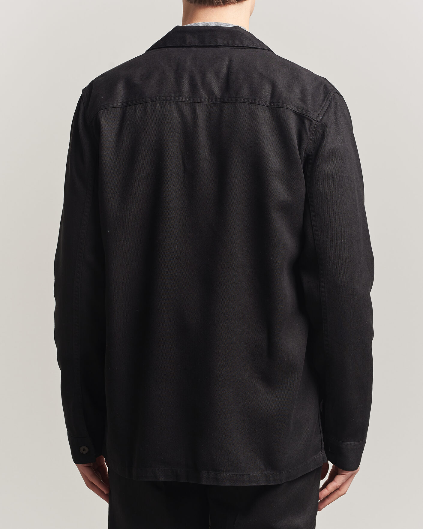 Uomini | Camicie | A Day's March | Banagher Lyocell Overshirt Black