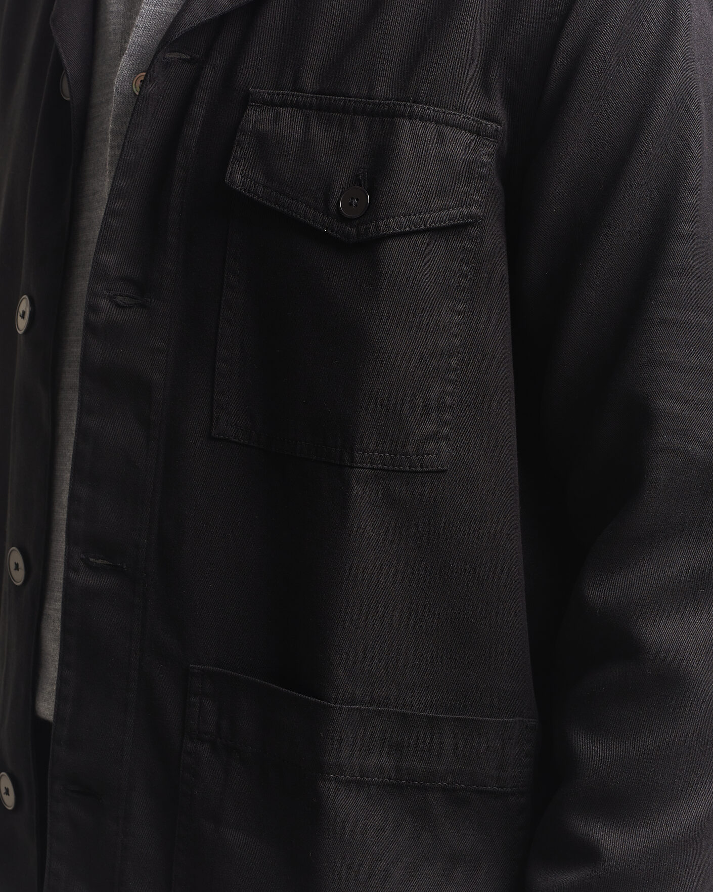 Uomini | Camicie | A Day's March | Banagher Lyocell Overshirt Black