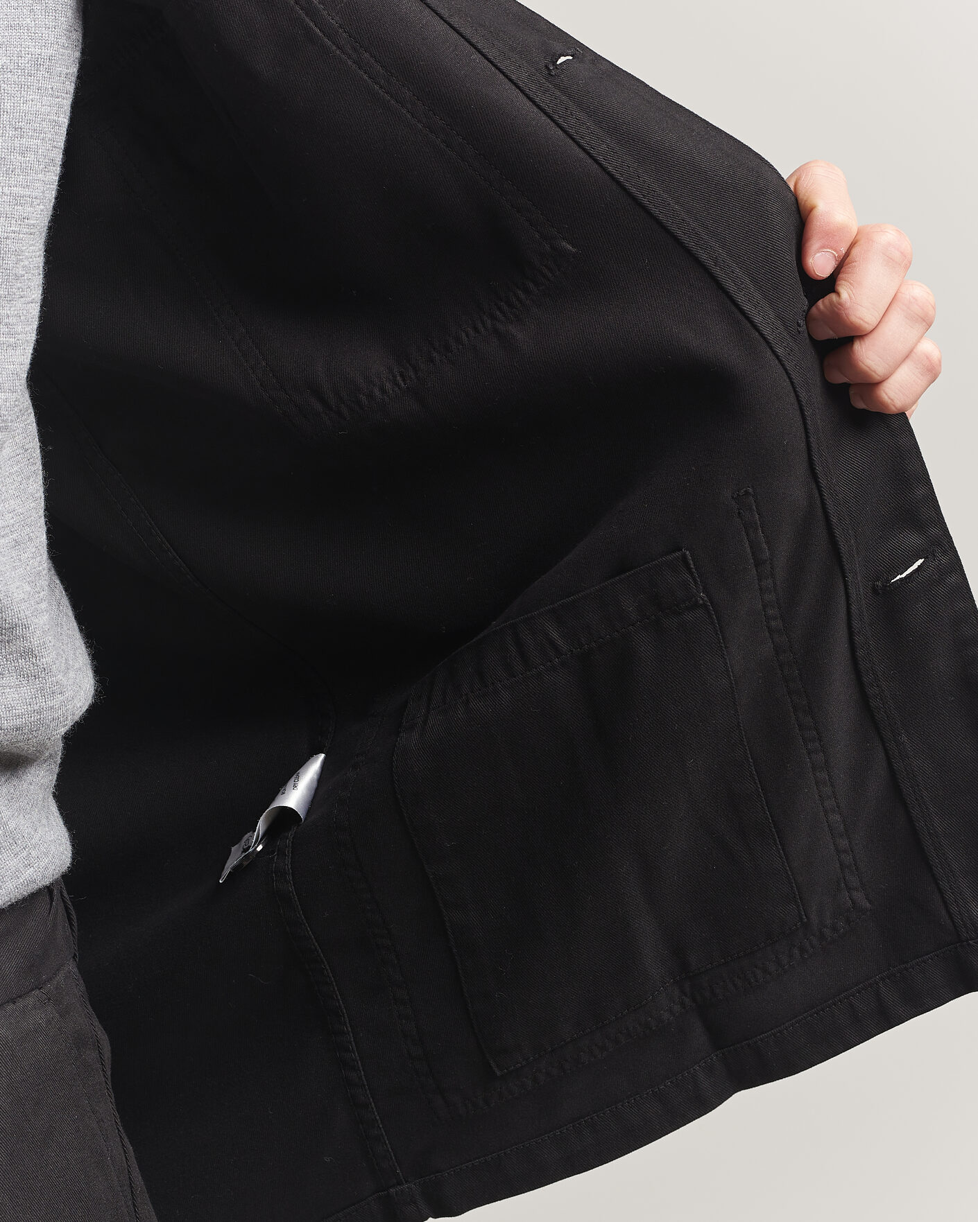 Uomini | Camicie | A Day's March | Banagher Lyocell Overshirt Black