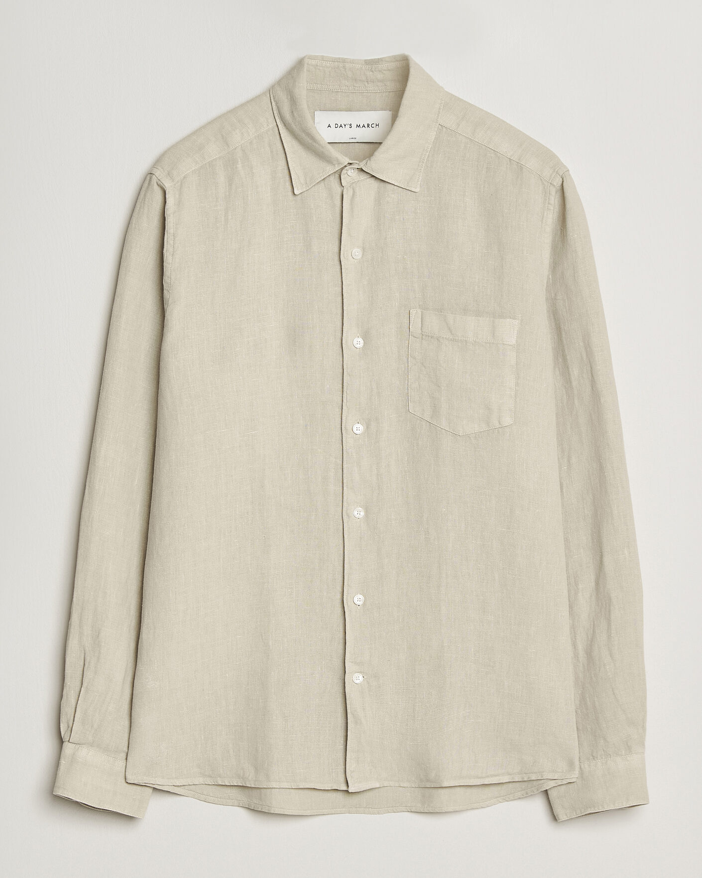 Uomini | Camicie | A Day's March | Daintree Linen Shirt Moonstruck
