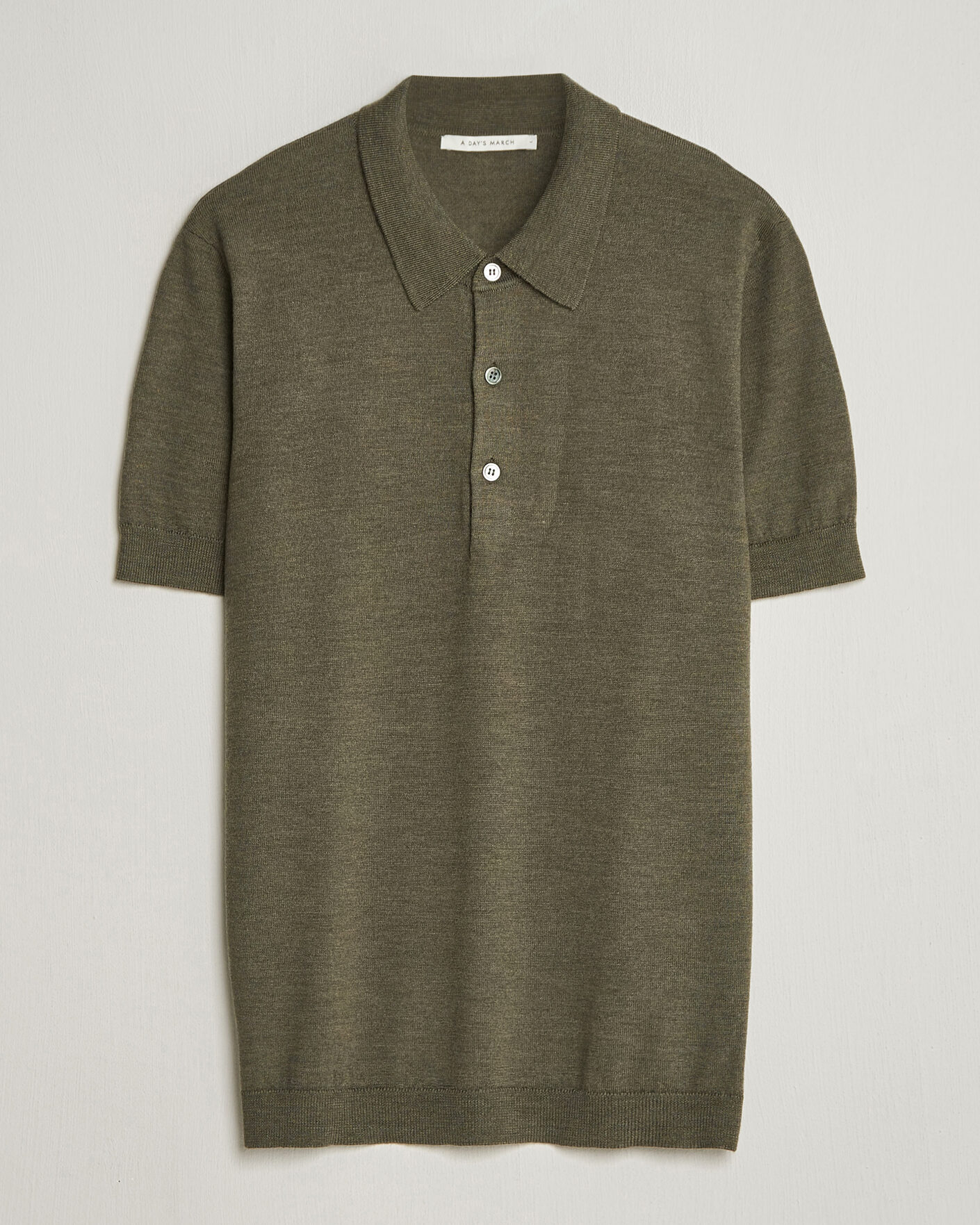 Uomini | Polo | A Day's March | Rosehall Knitted Polo Forrest Green