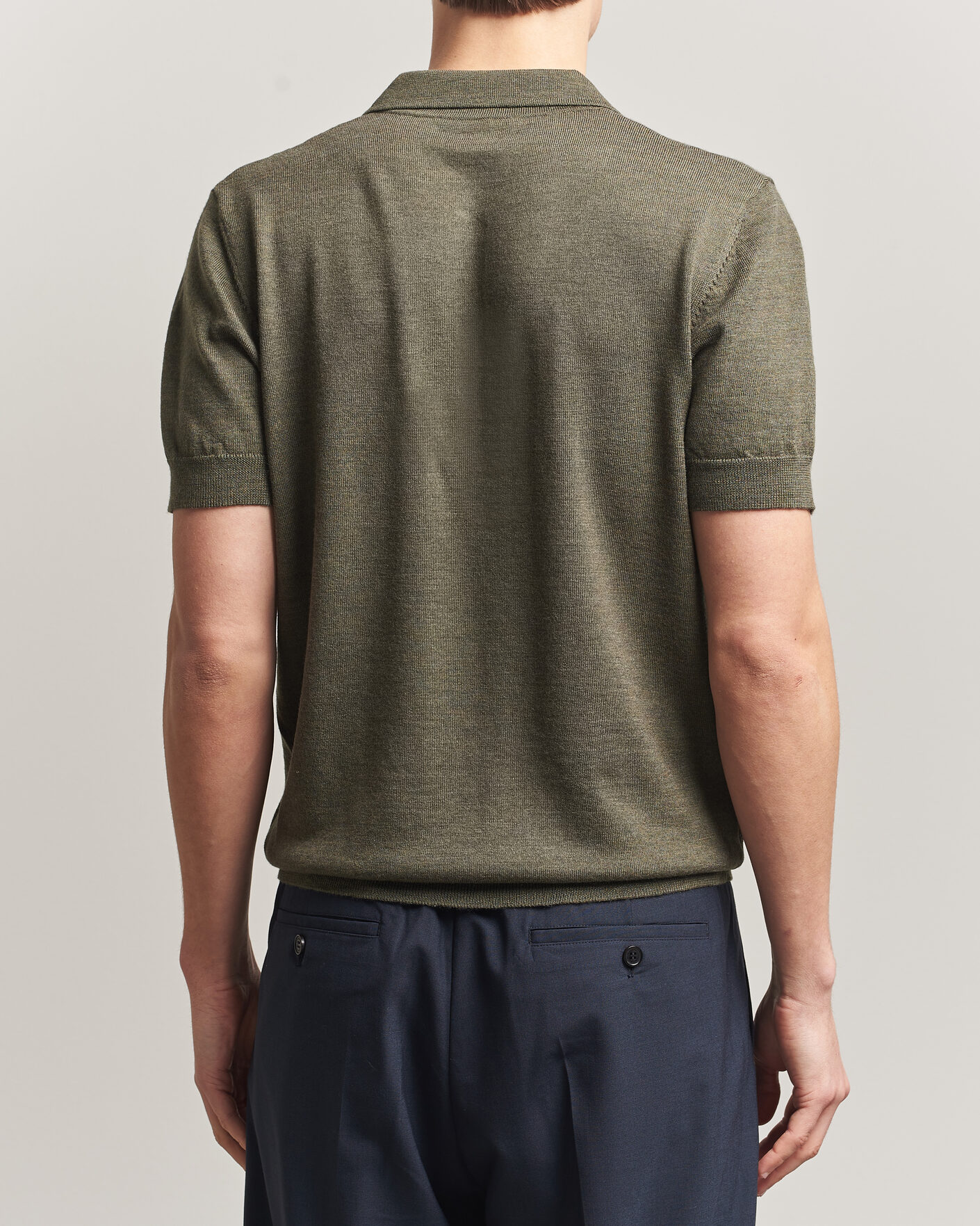 Uomini | Polo | A Day's March | Rosehall Knitted Polo Forrest Green