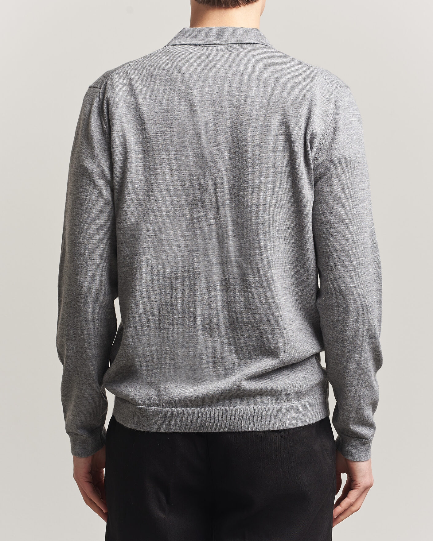 Uomini | Maglieria | A Day's March | Ambroz Merino Polo Grey Melange