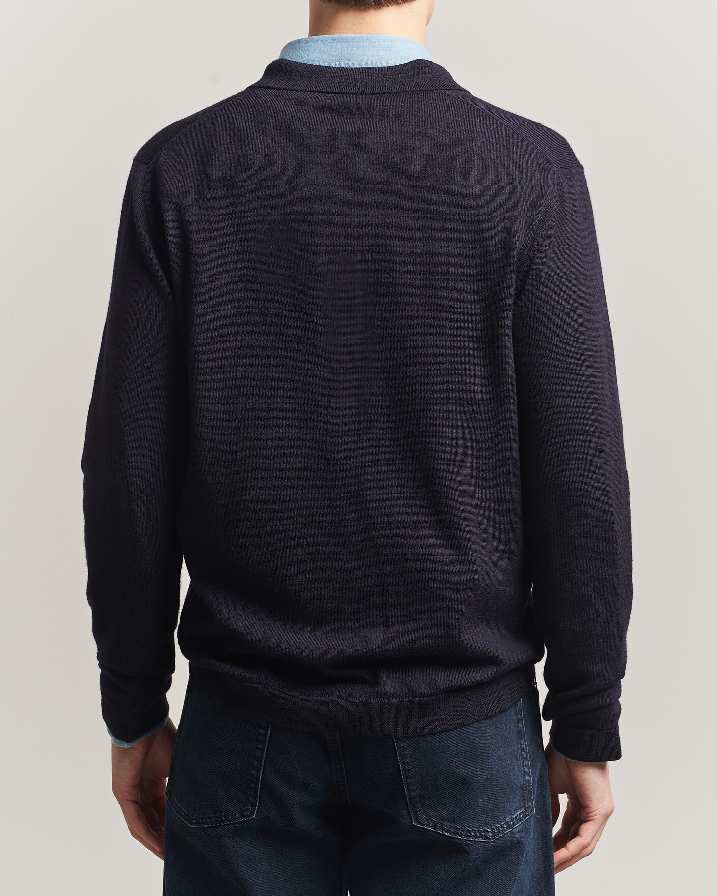 Uomini | Maglieria | A Day's March | Ambroz Merino Polo Navy