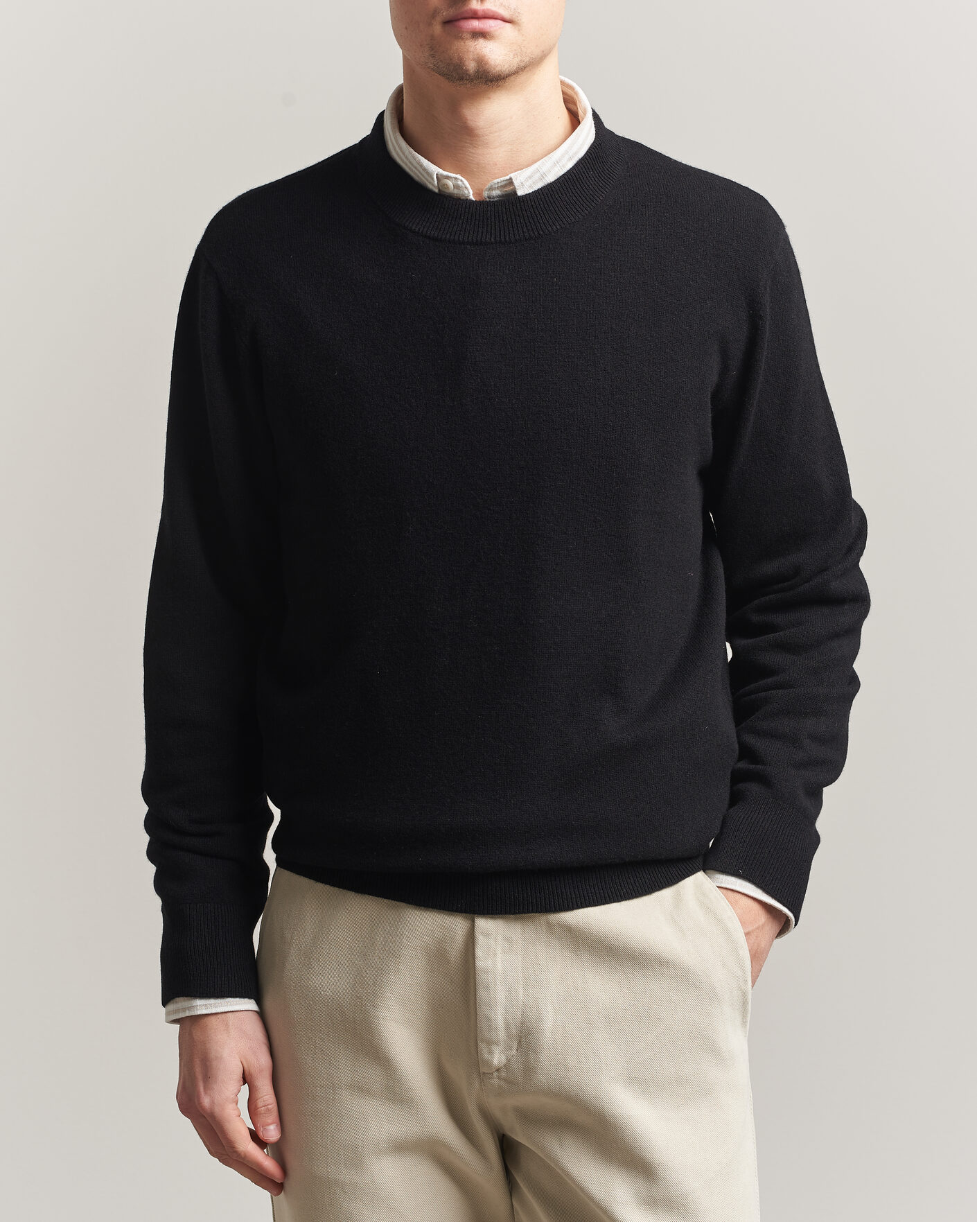 Uomini | Maglieria | A Day's March | Marlow Cashmere Blend Sweater Black