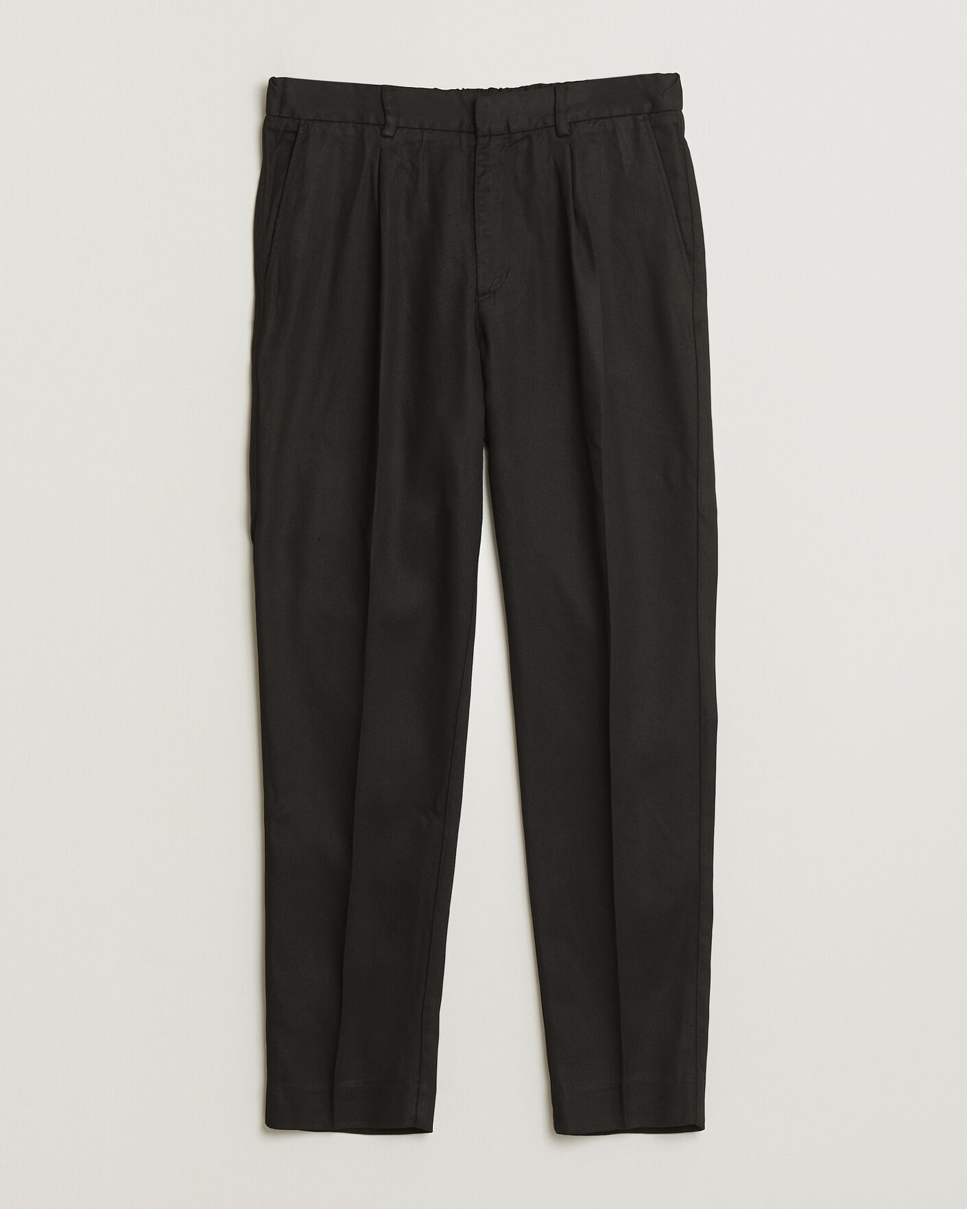 Uomini | Pantaloni | A Day's March | Smart Lyocell Trousers Black