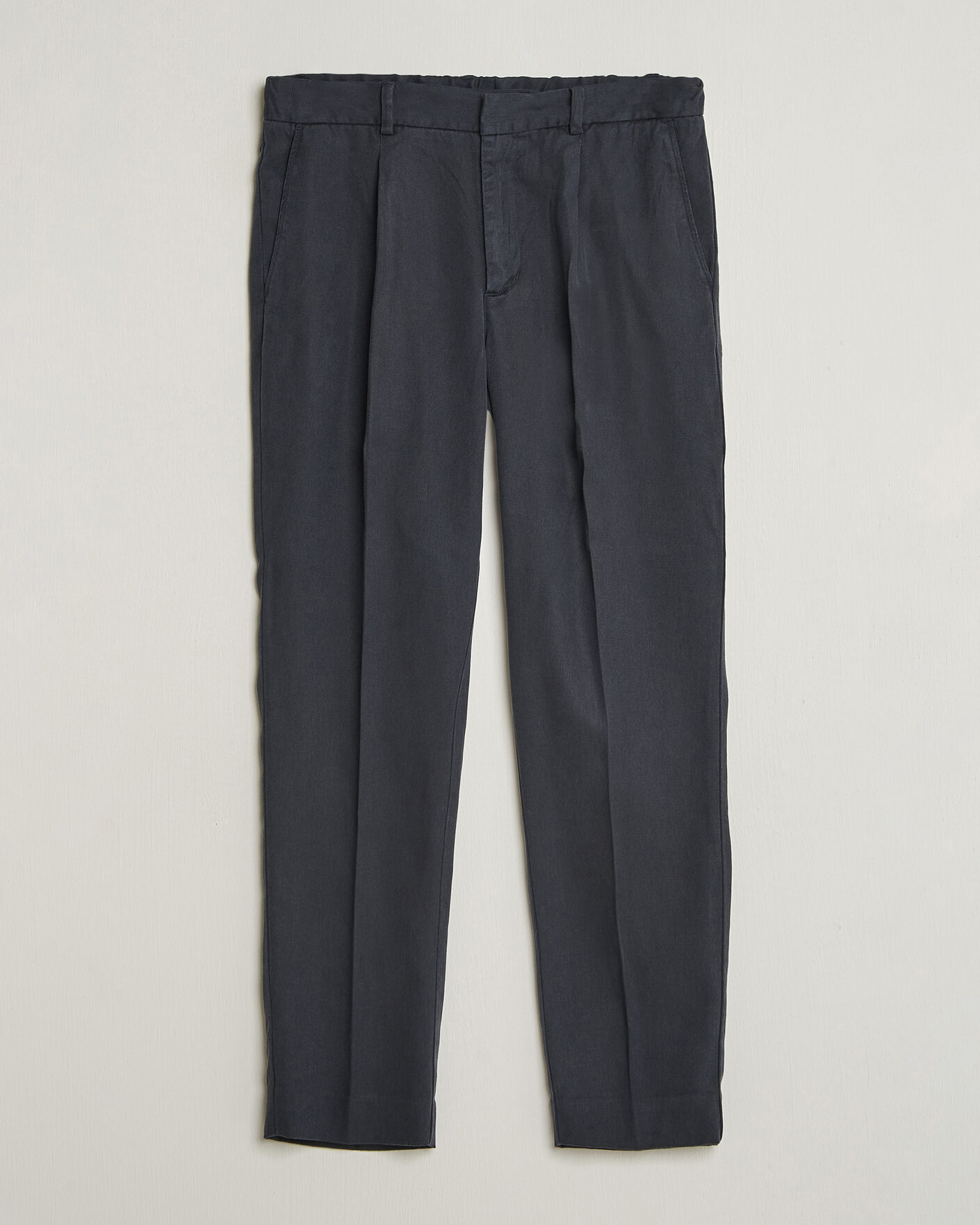 Uomini | Pantaloni | A Day's March | Smart Lyocell Trousers Navy
