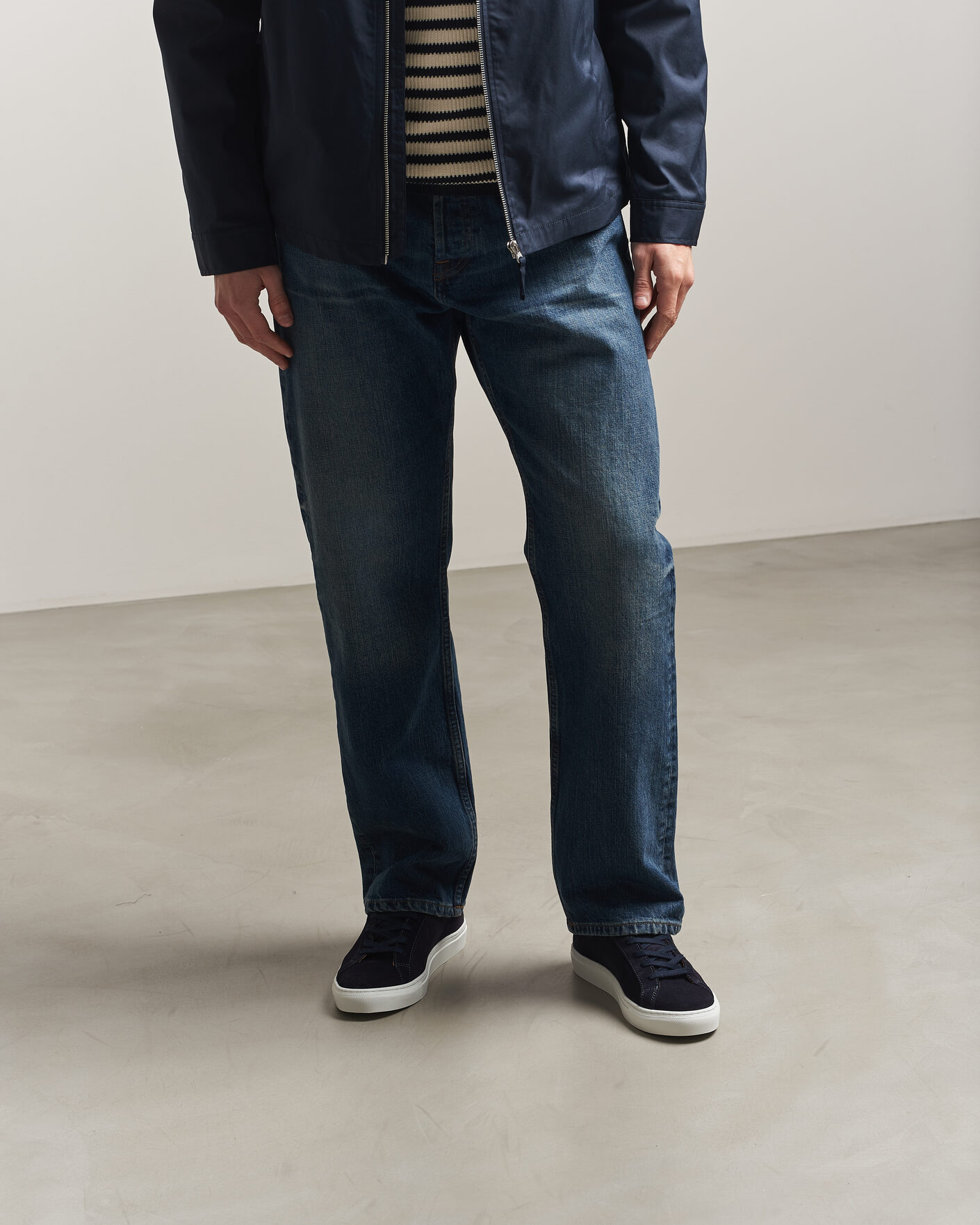 Uomini | Sneakers | A Day's March | Marching Suede Sneaker Navy