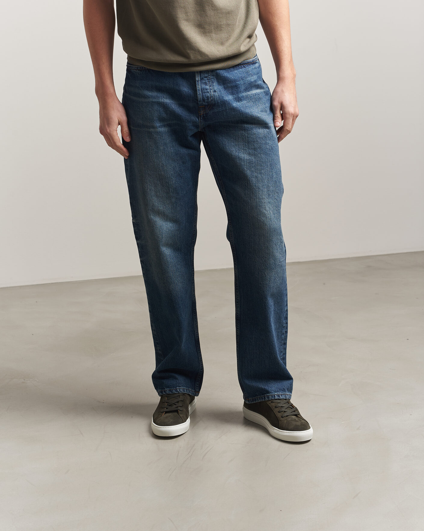 Uomini | Sneakers | A Day's March | Marching Suede Sneaker Olive