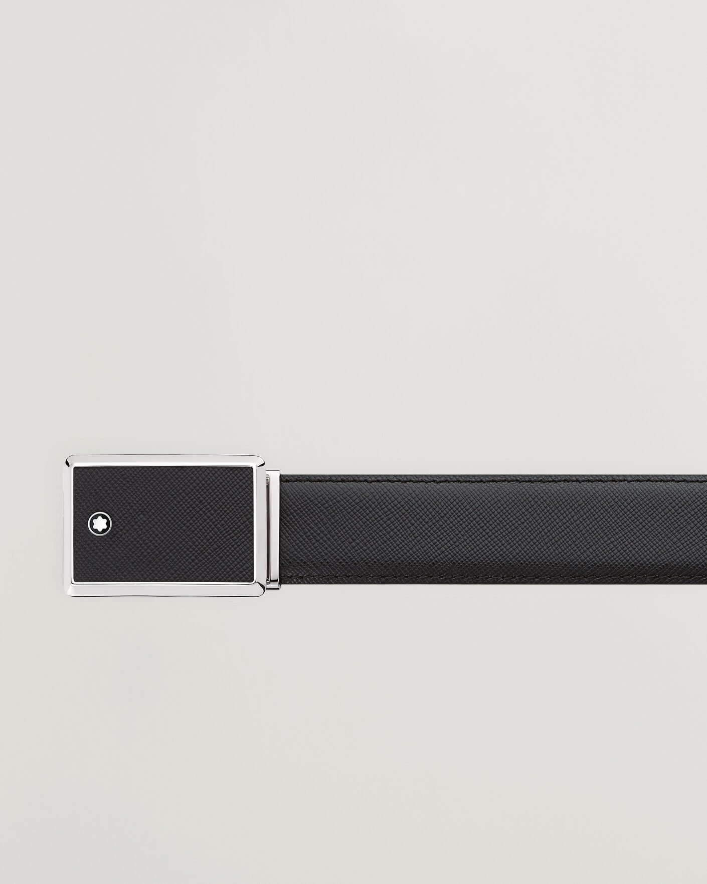 Uomini | Cinture | Montblanc | Marquetry Plate 30mm Leather Belt Black
