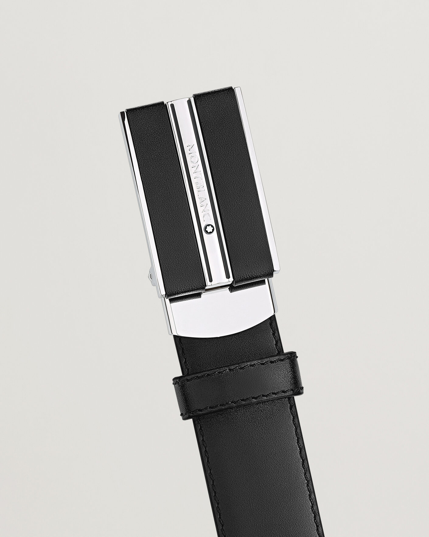 Uomini | Cinture | Montblanc | Plate 30mm Leather Belt Black