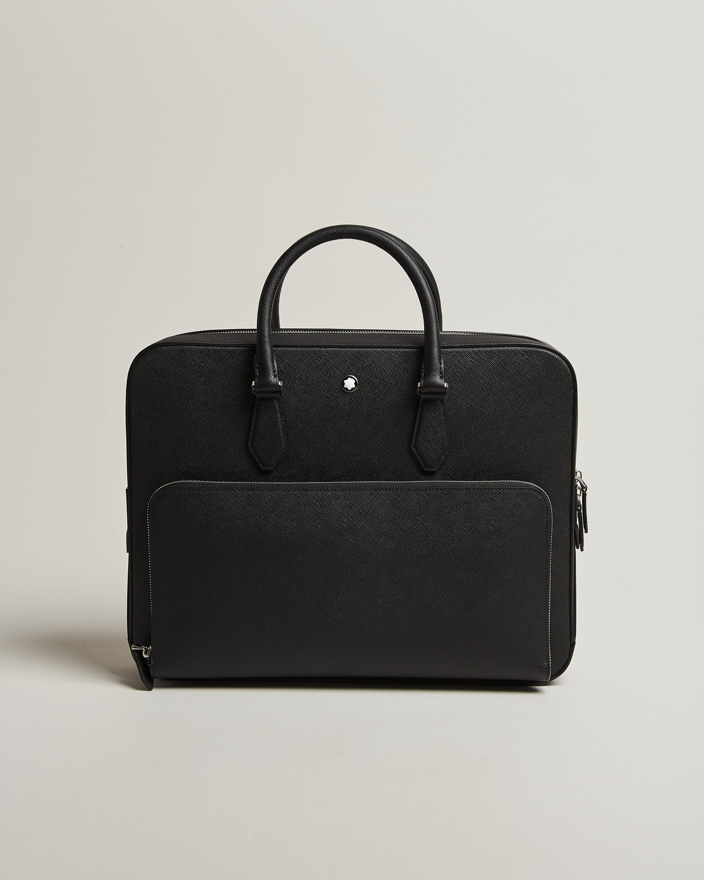Uomini | Borse | Montblanc | Medium Sartorial Leather Briefcase with Pocket Black