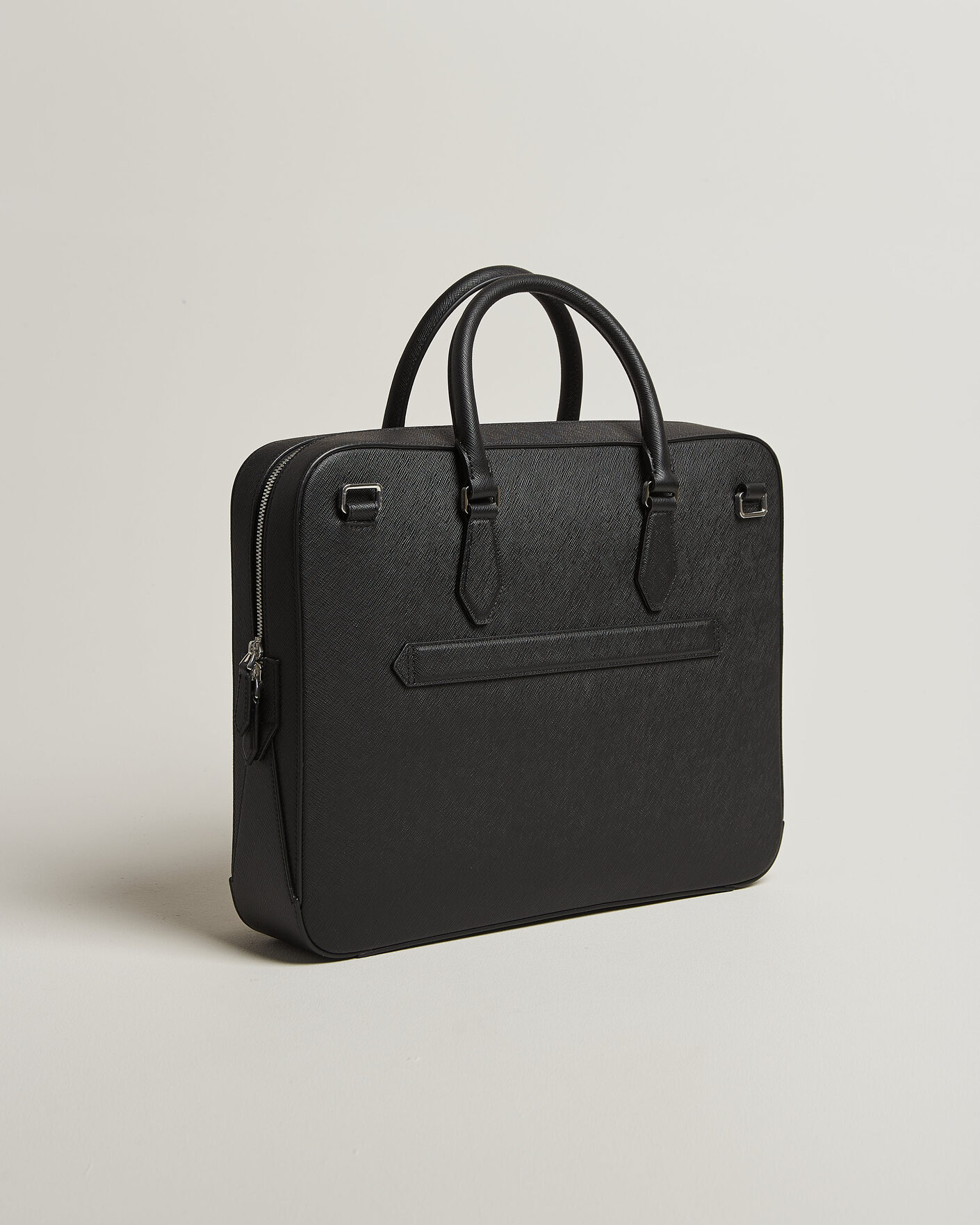 Uomini | Borse | Montblanc | Medium Sartorial Leather Briefcase with Pocket Black