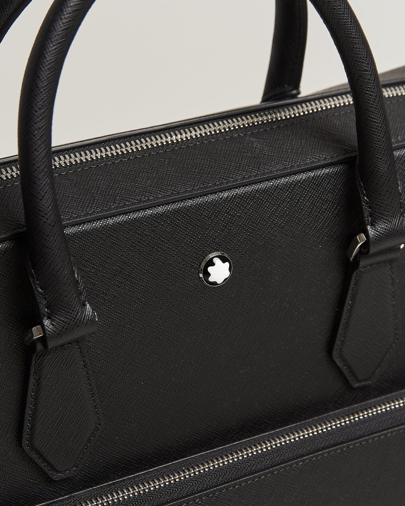 Uomini | Borse | Montblanc | Medium Sartorial Leather Briefcase with Pocket Black
