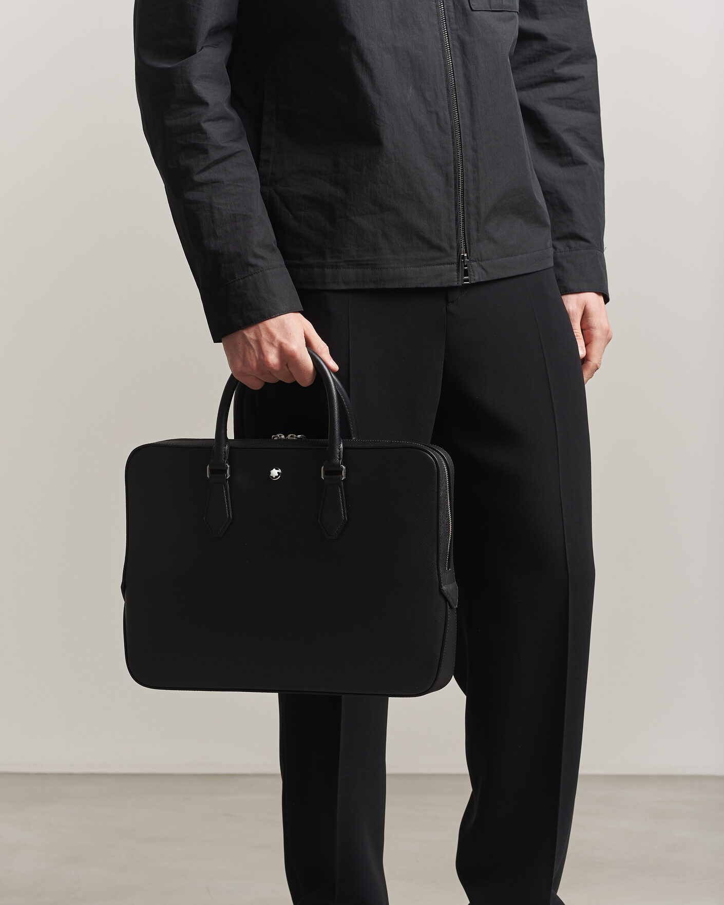 Uomini | Borse | Montblanc | Thin Sartorial Leather Briefcase Black