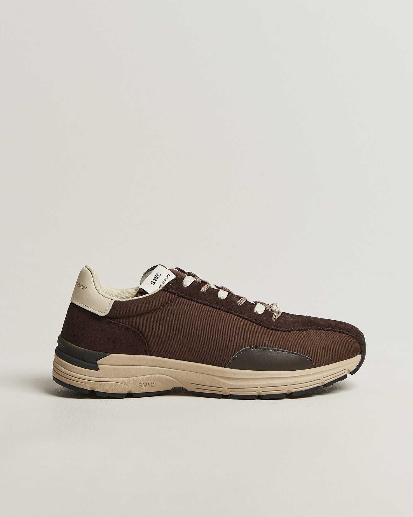 Uomini | Sneakers | Stepney Workers Club | Legion Suede Twill Sneaker Dark Brown